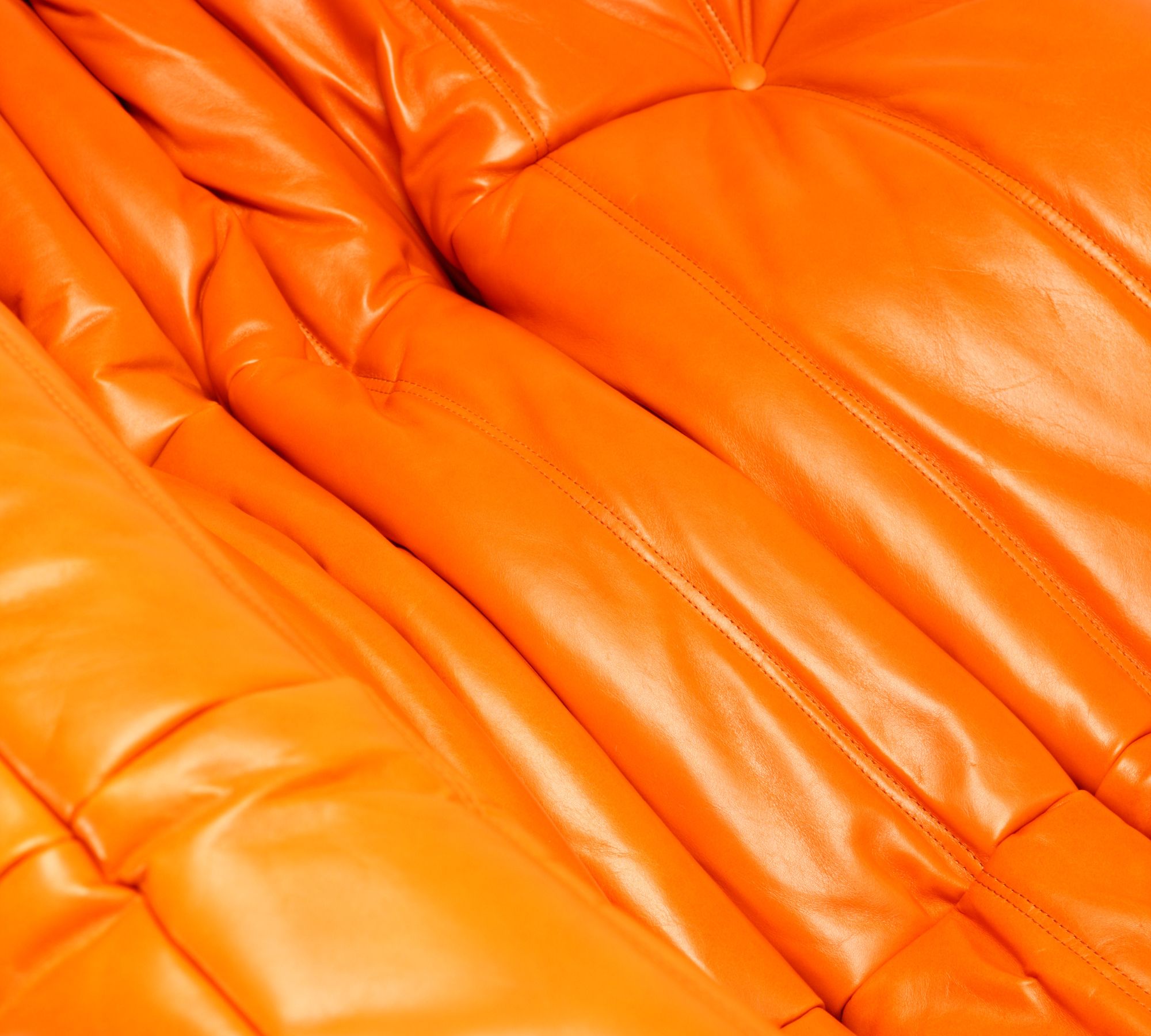 Togo Sofa 3-Sitzer in Premium Leder Orange