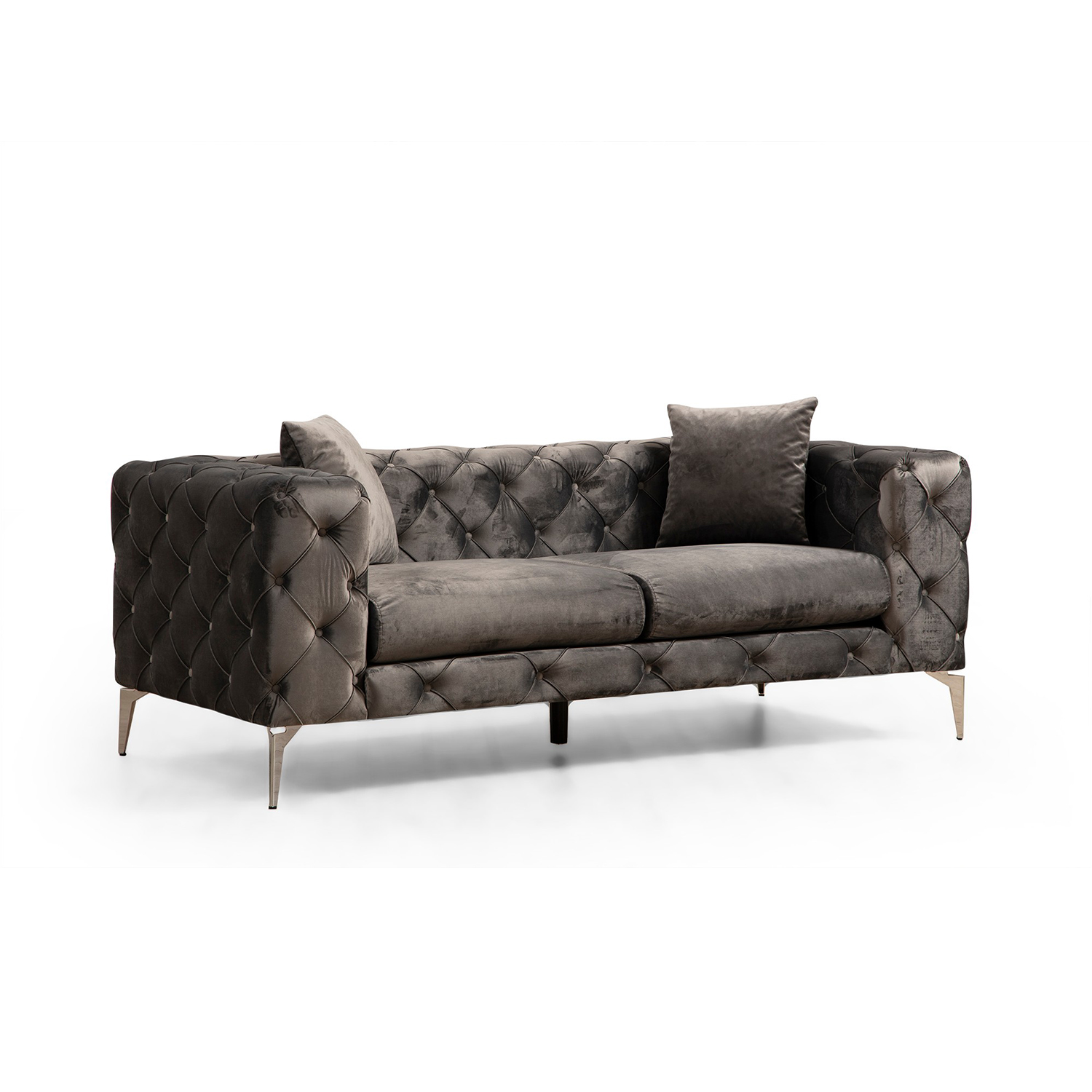 Elegantes Sofa 2-Sitzer Anthrazit