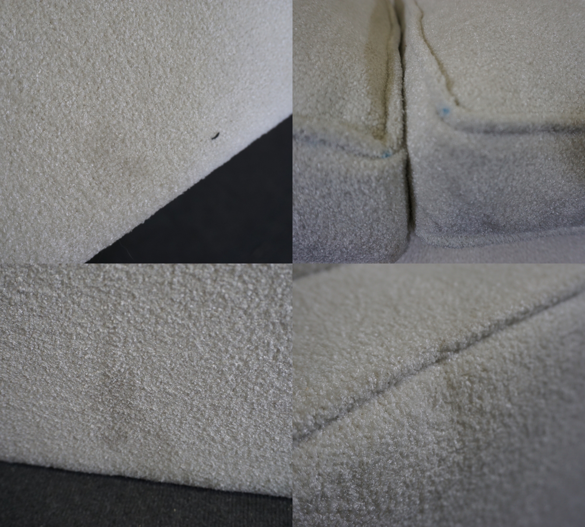 Lima Sofa 3-Sitzer Creme mit goldenen Beinen