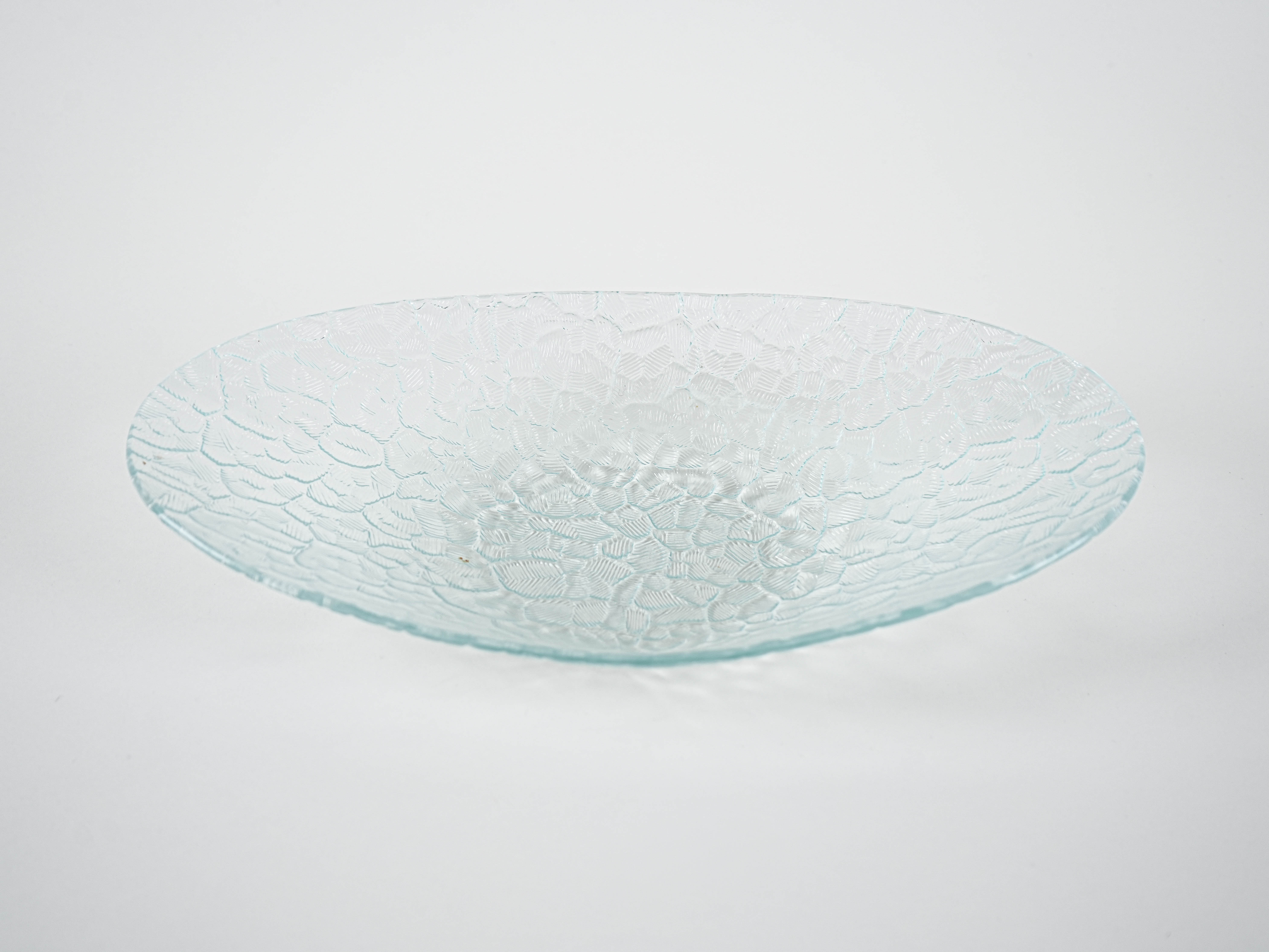 Glass serving platter 1970s