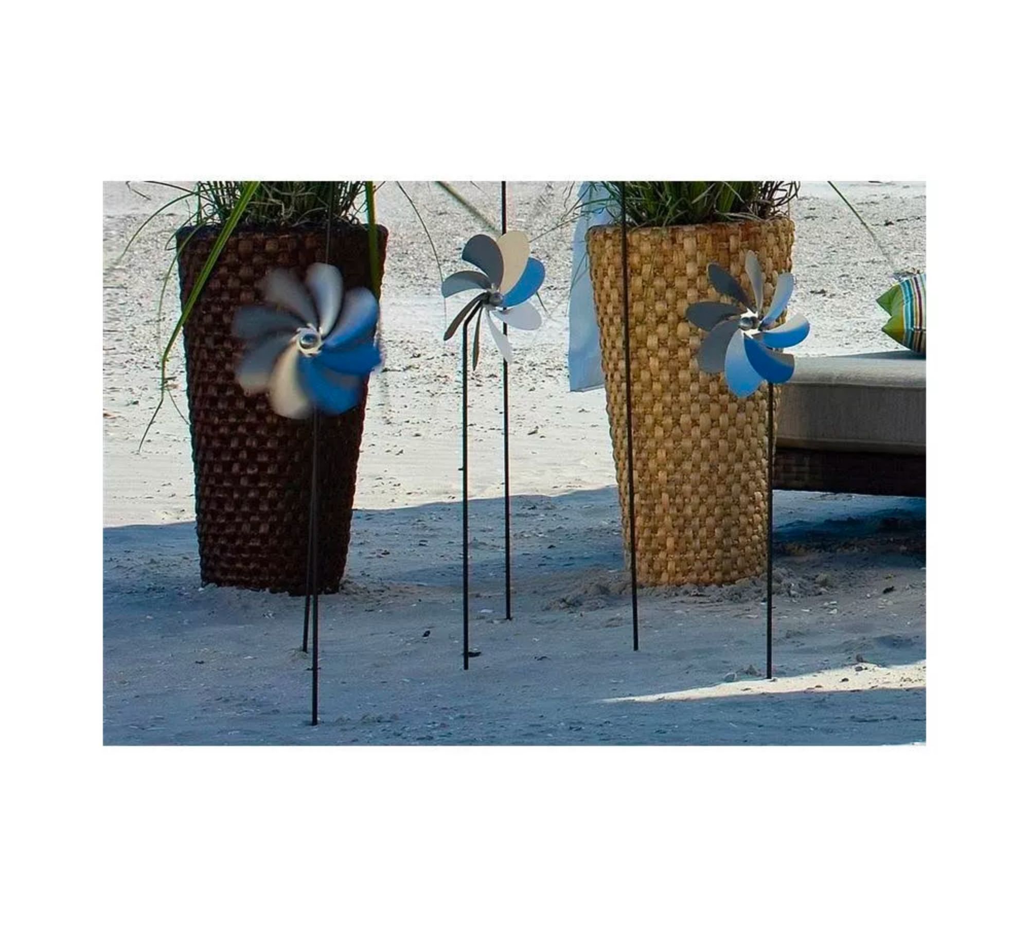Viento Windrad Metall Silber