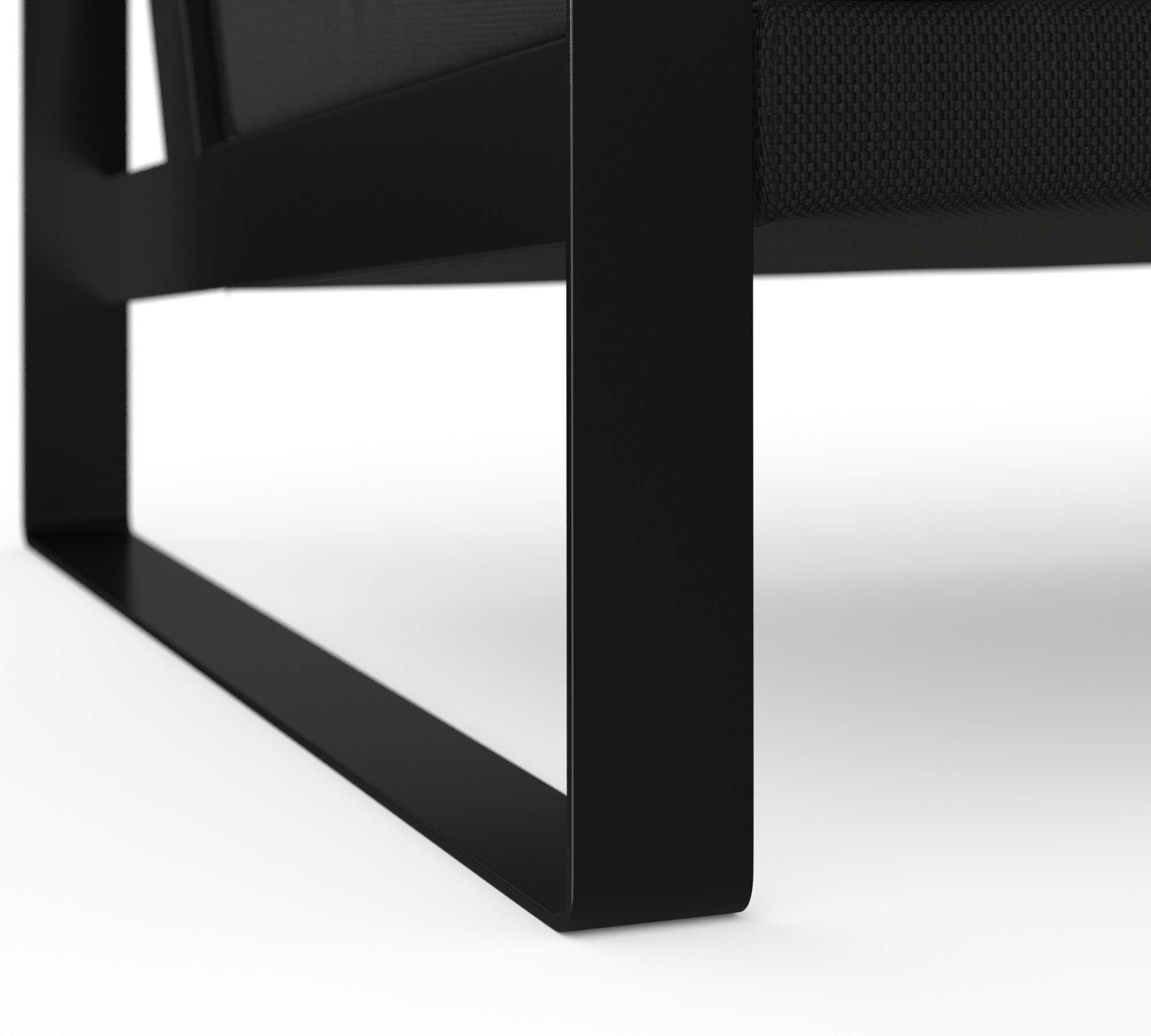 Frame Sofa 3-Sitzer Textil Schwarz