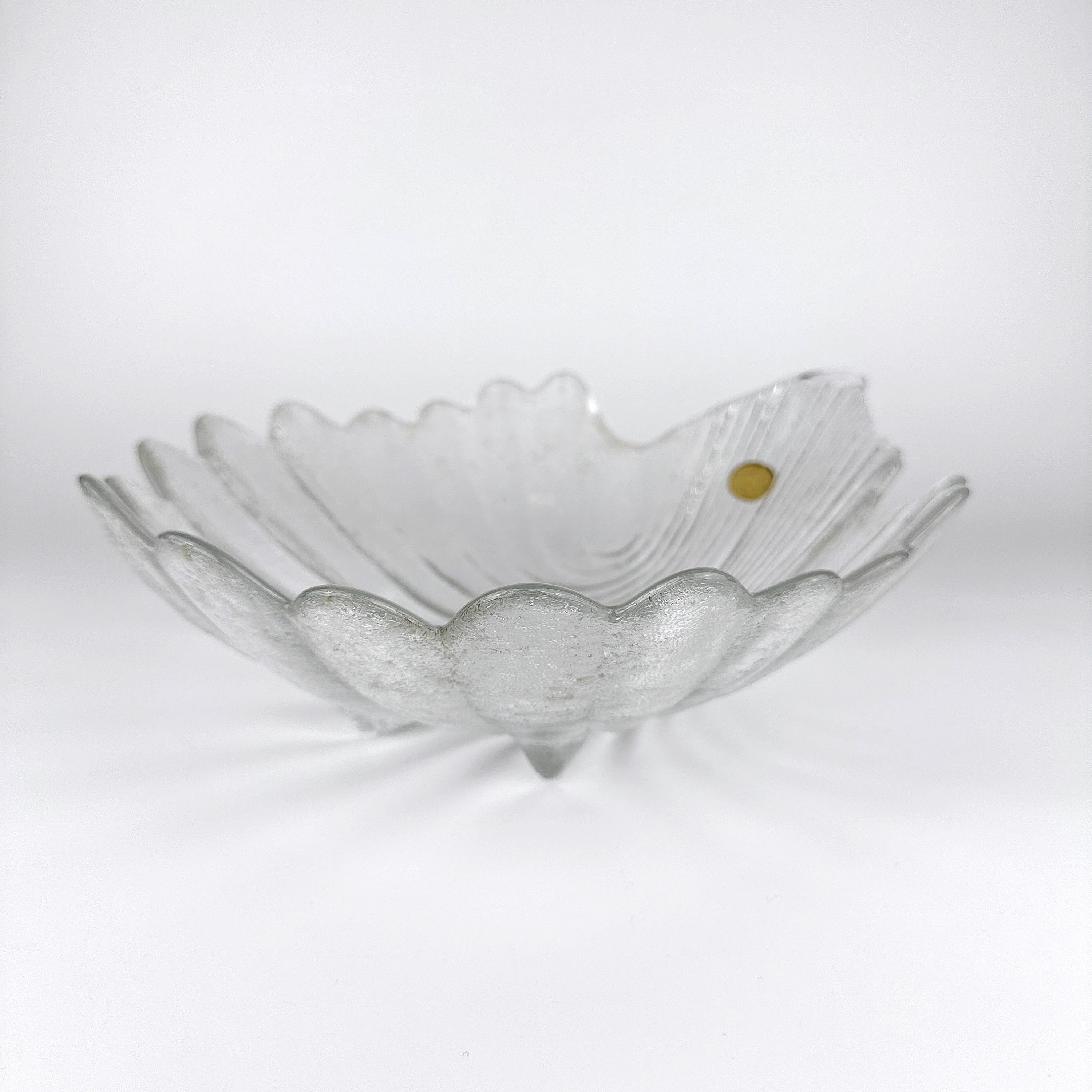 Muschel Schale Glas 1980er Jahre