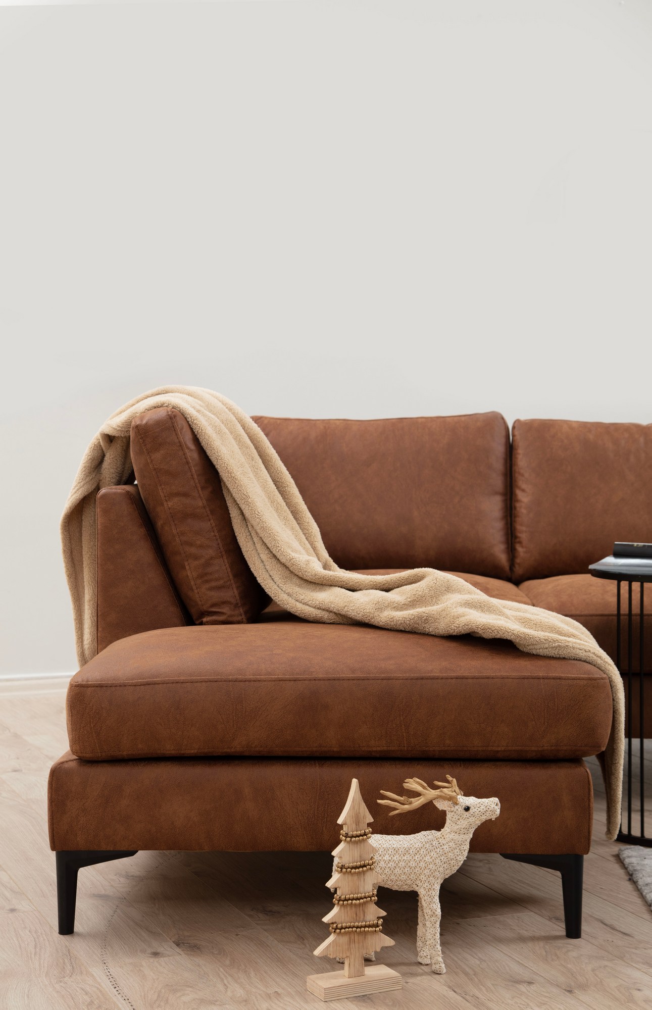 Porto Corner Sofa Brown