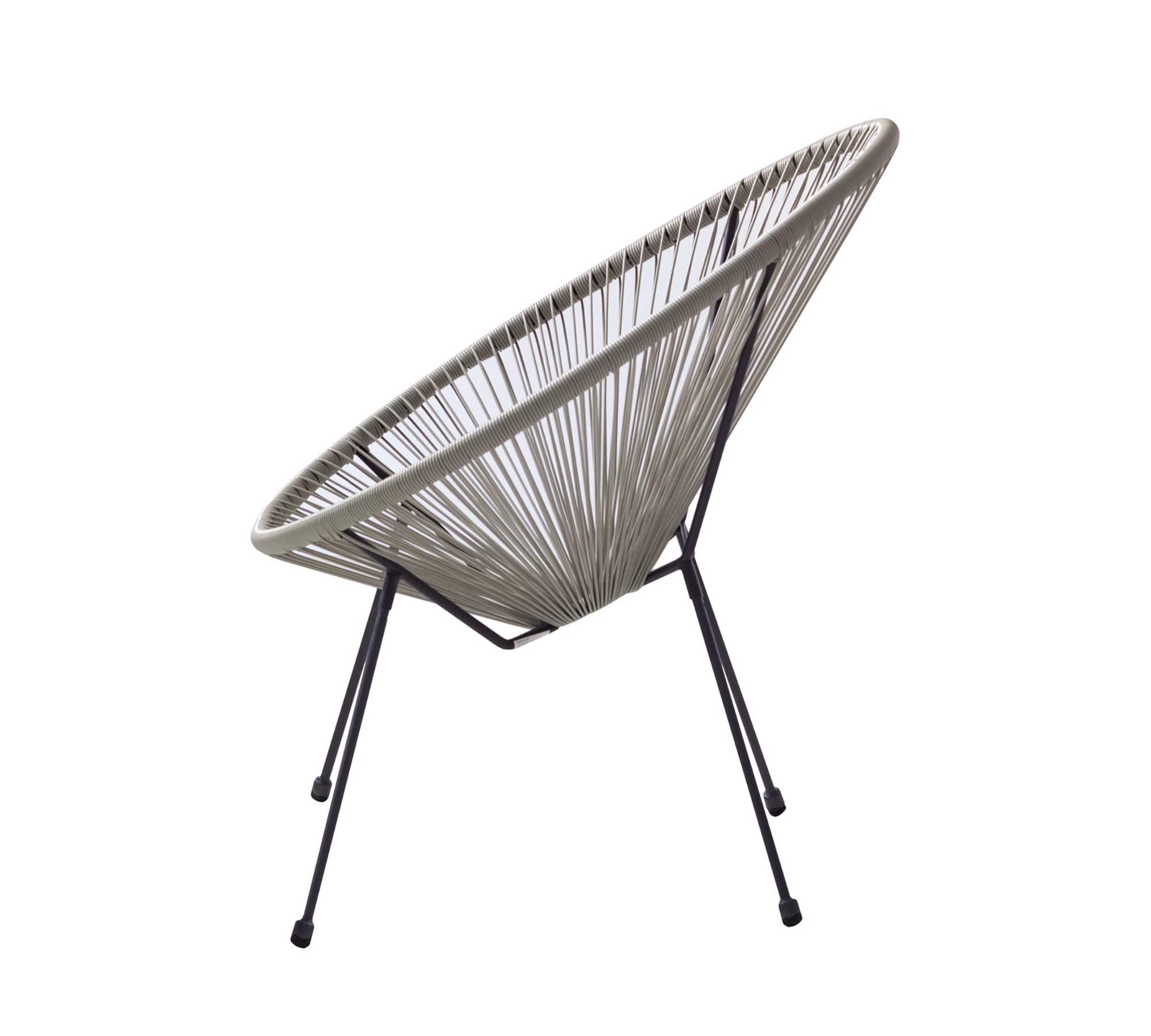 Sitzgruppe 3-teilig Metall Kunstfaserstreben Beige