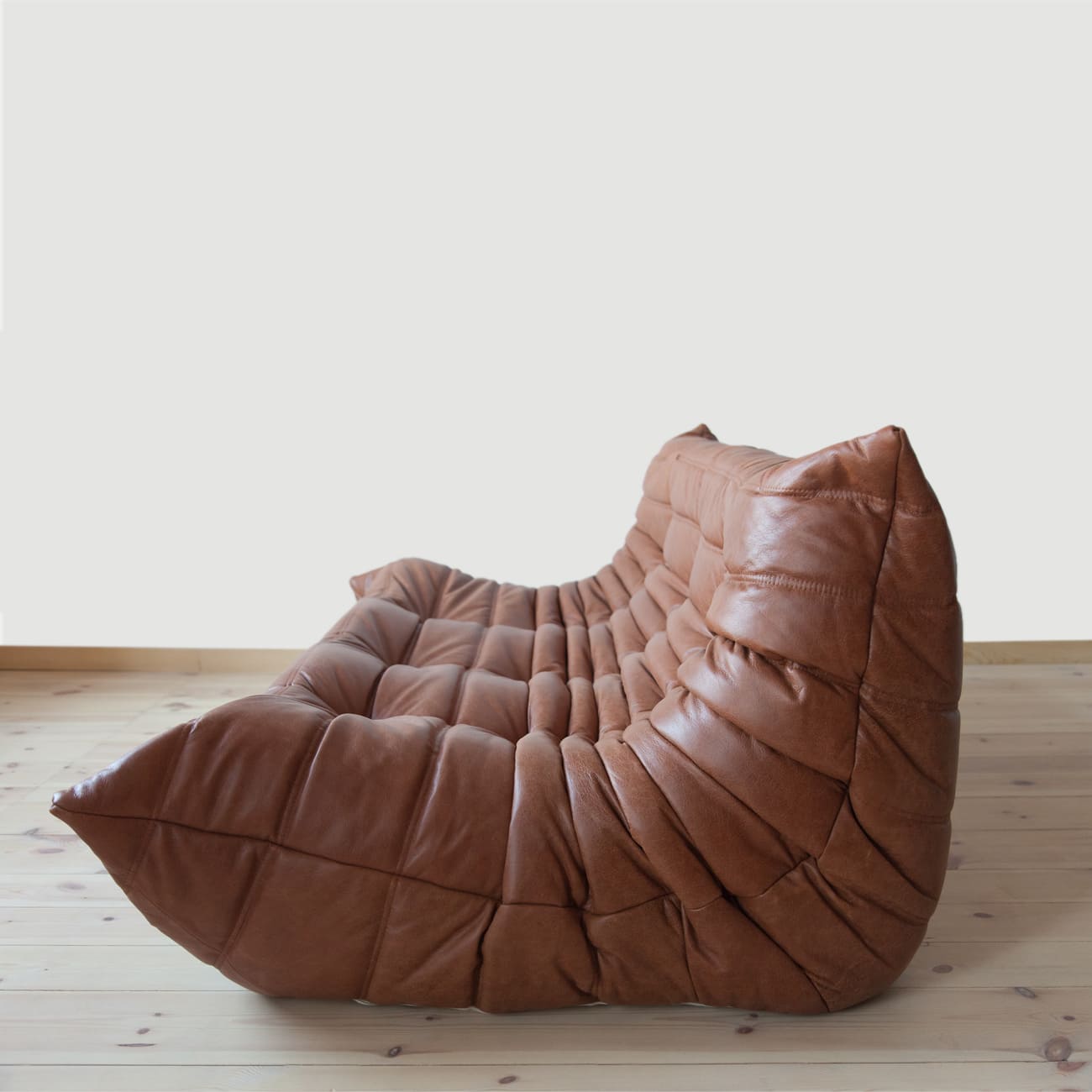 Togo Sofa 3-seater Pull-Up-Leather Kentucky Brown