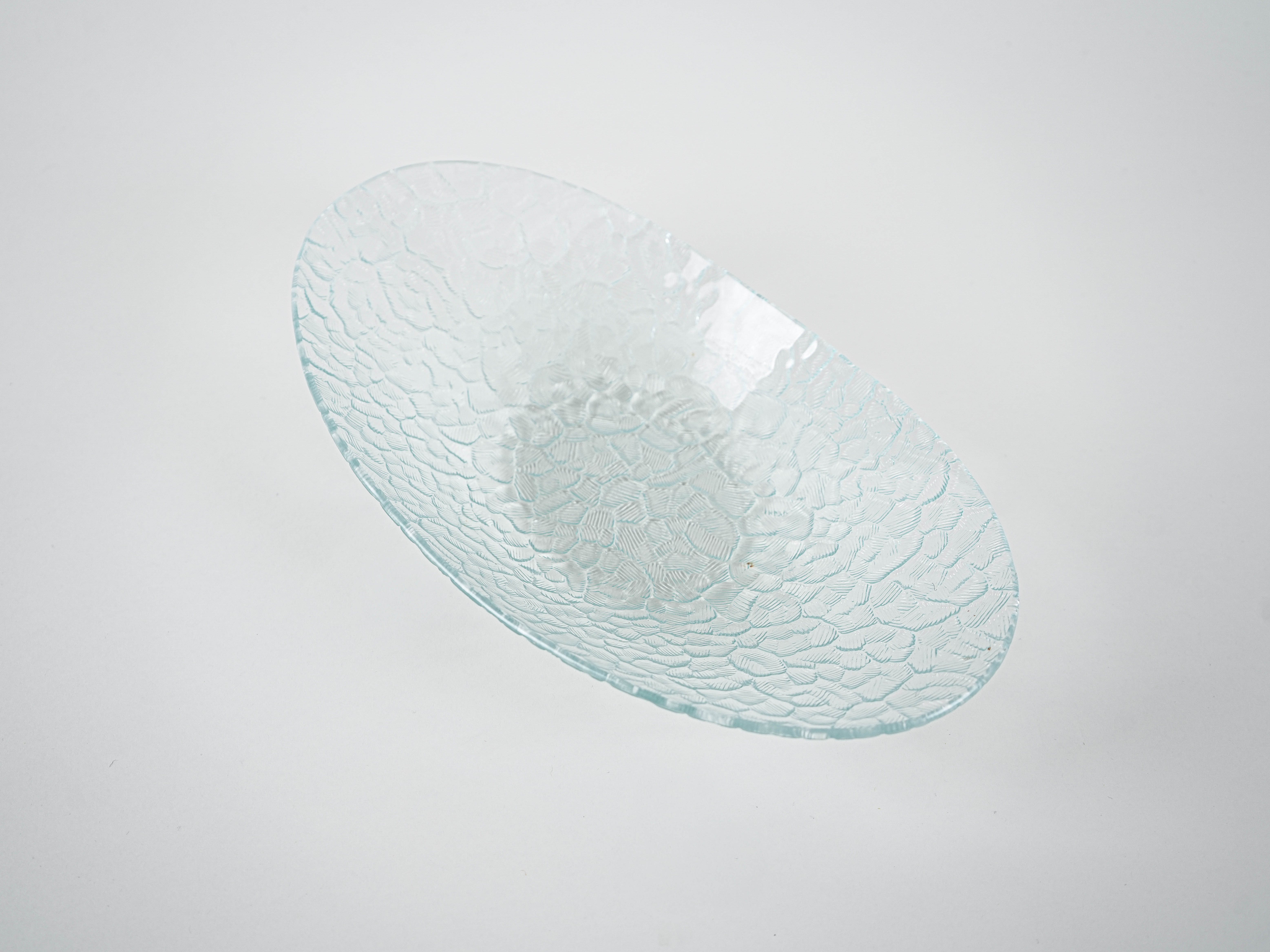 Glass serving platter 1970s