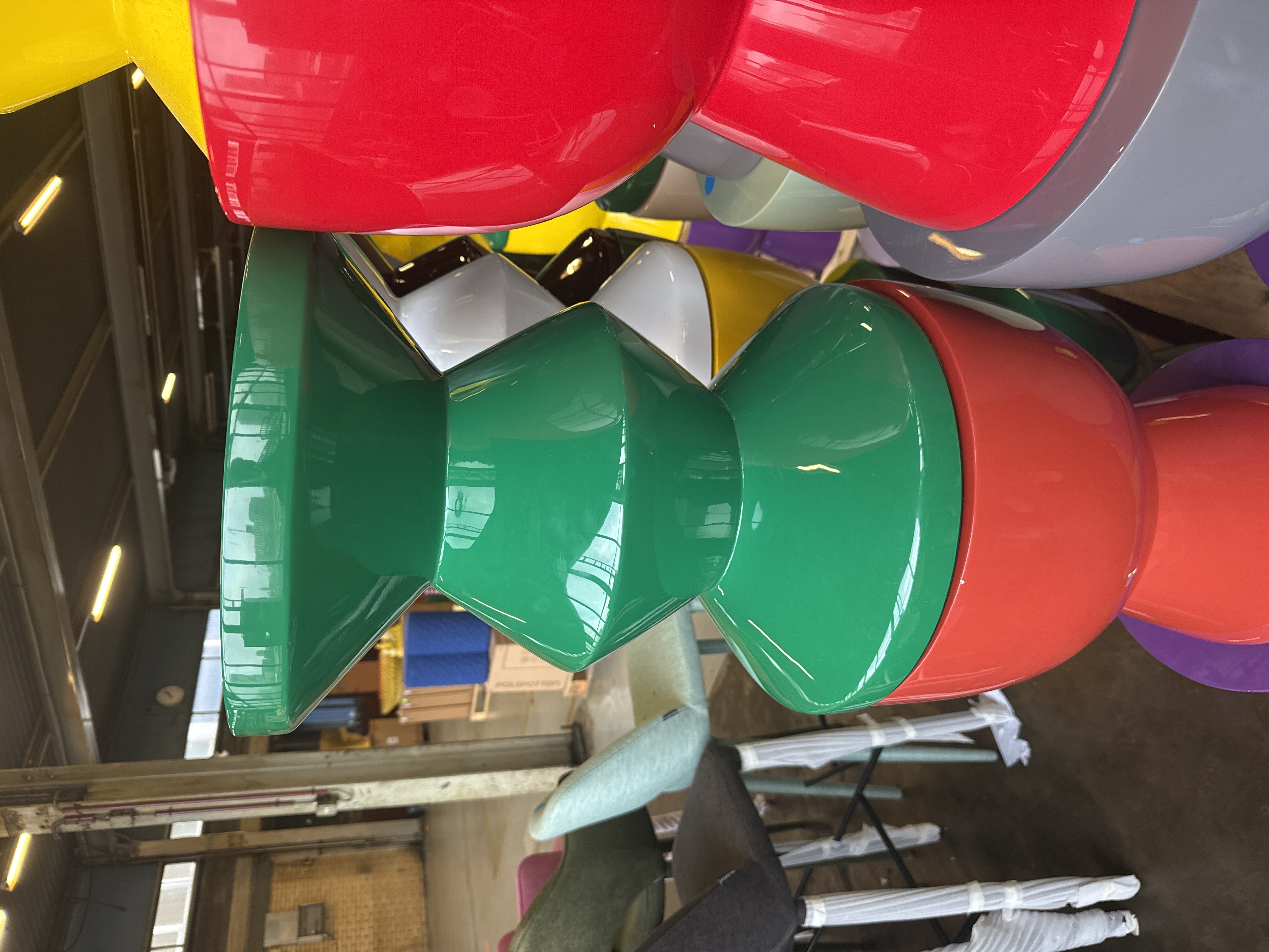 Zig Zag Hocker Grün