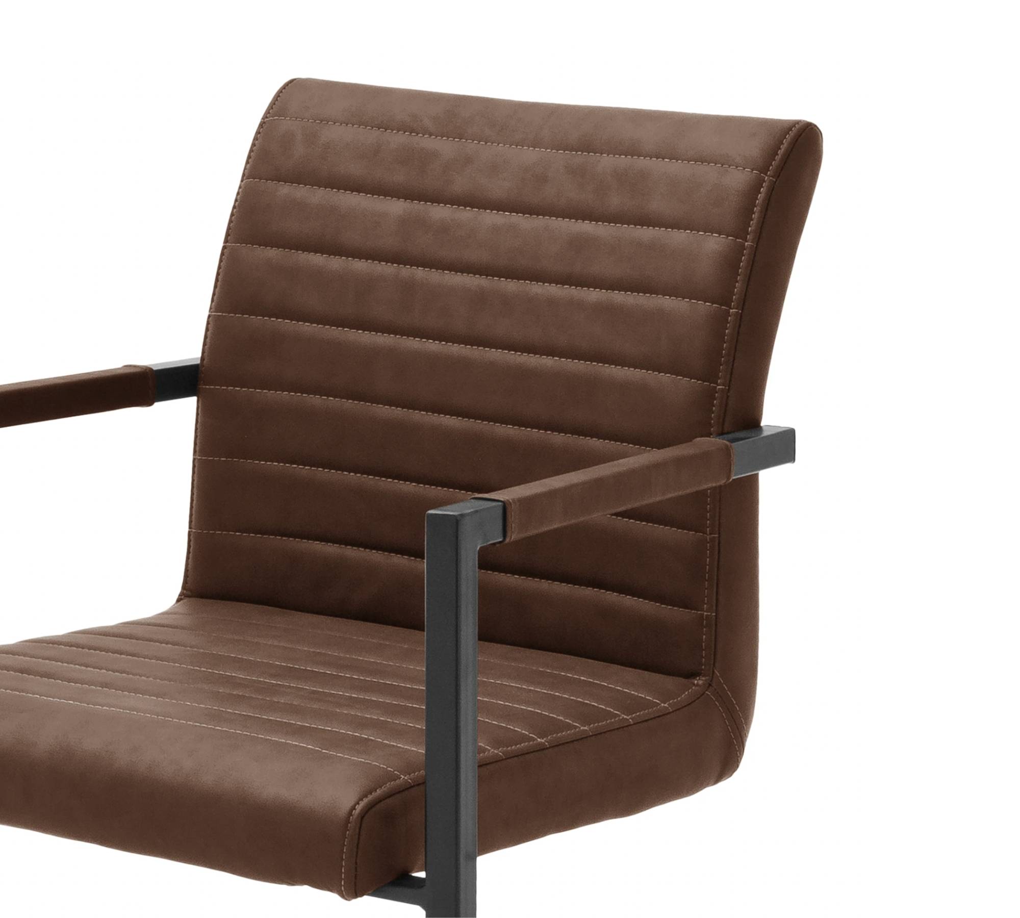 Armchair Faux Leather Brown