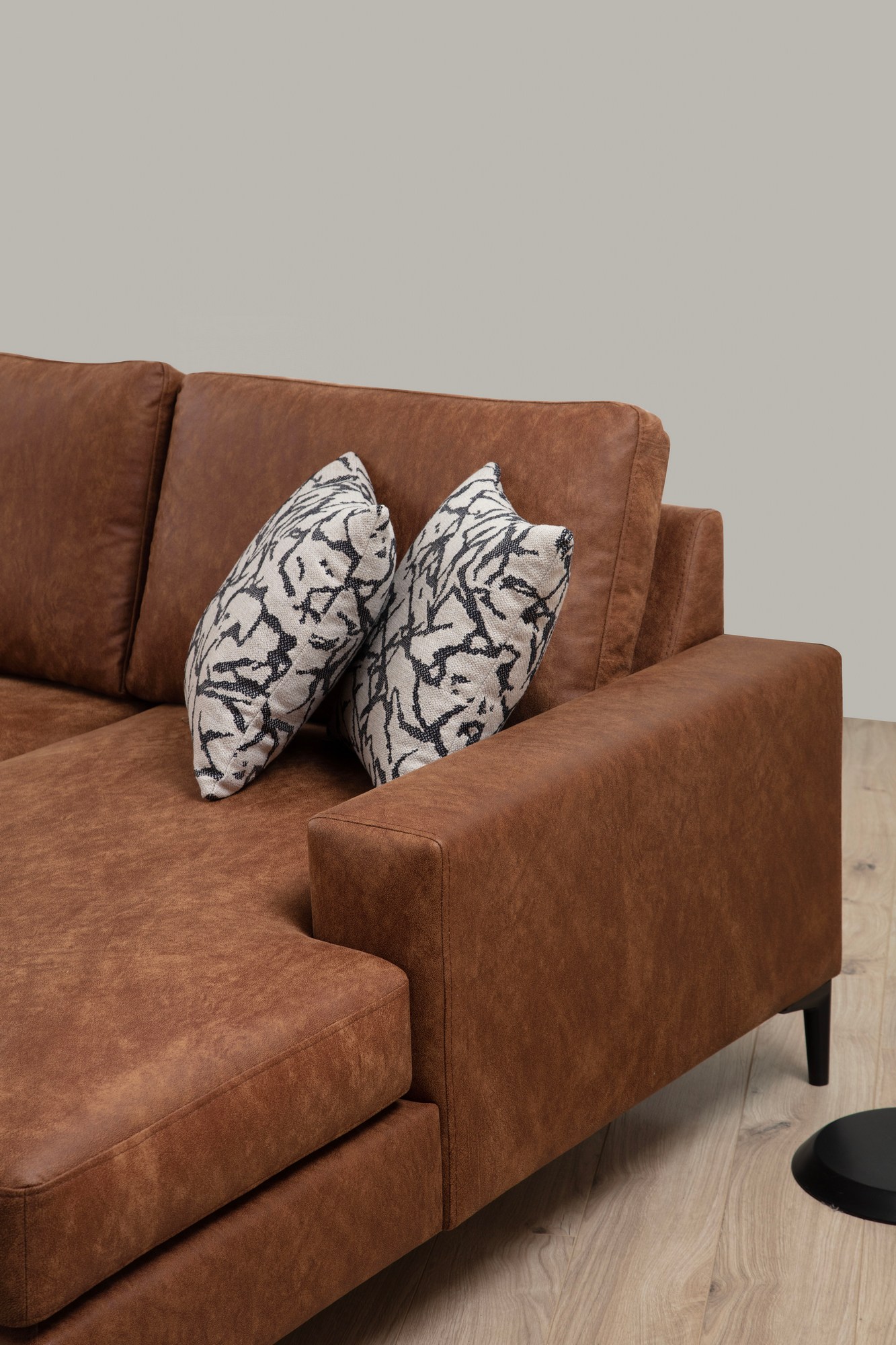Porto Corner Sofa Brown