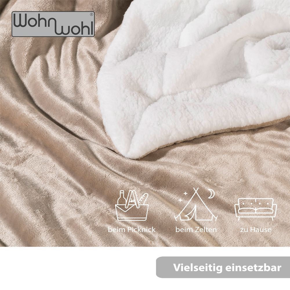 Wohndecke Sherpa Taupe