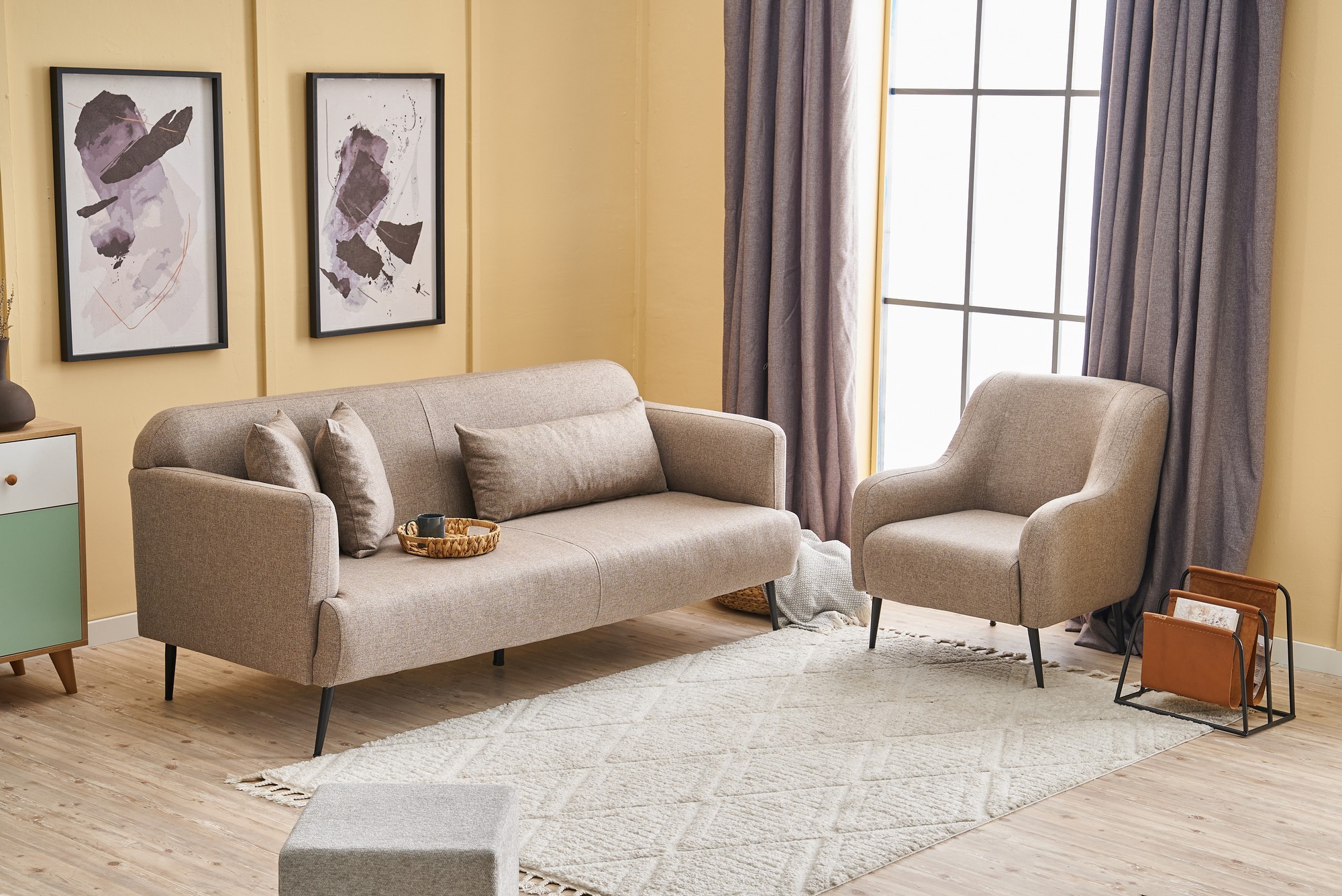 Revos Sofa 3-Sitzer Braun