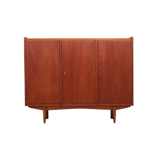 Vintage Highboard Teakholz Braun 1960er Jahre