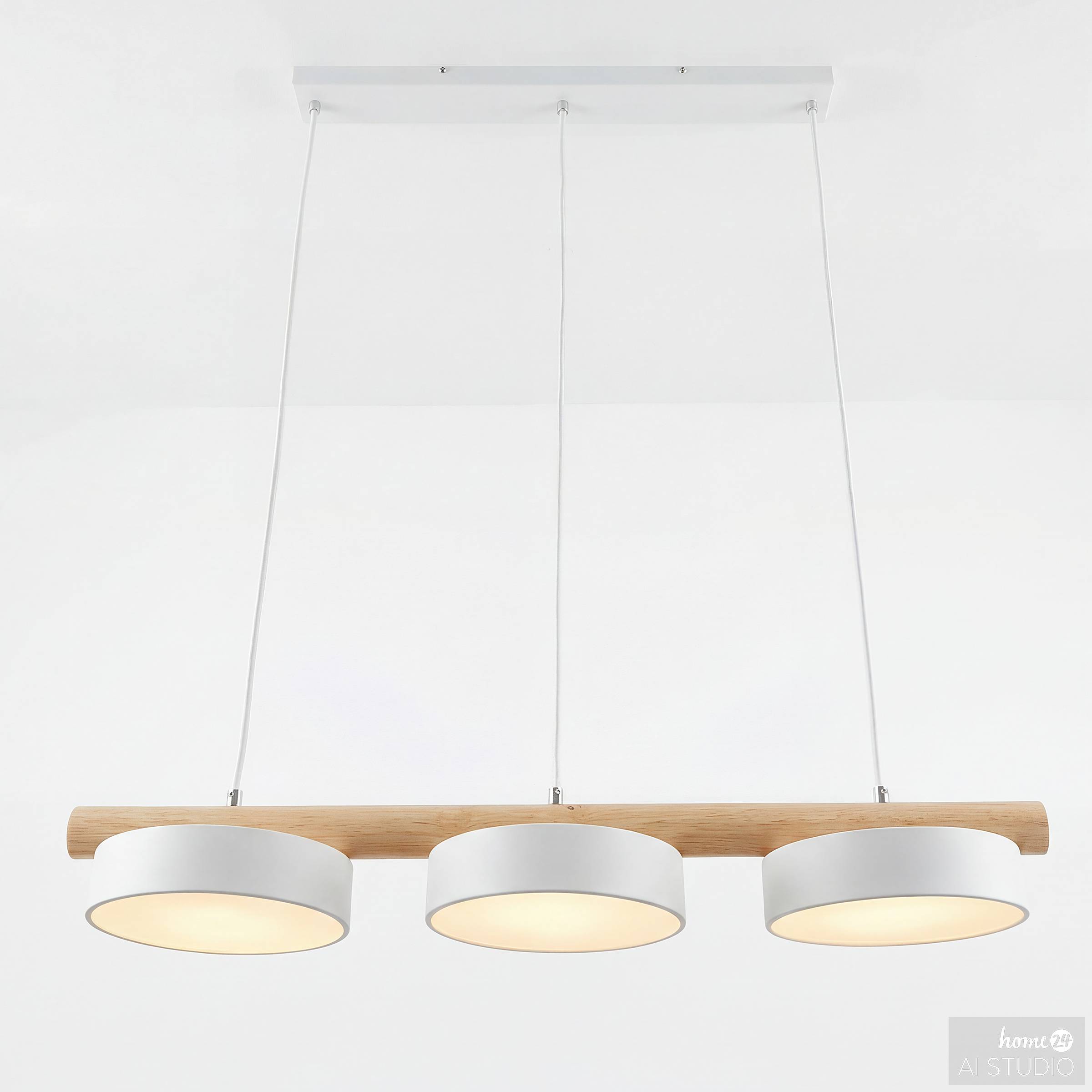 Pendant Lamp Clyro 3-Light Solid Pine White