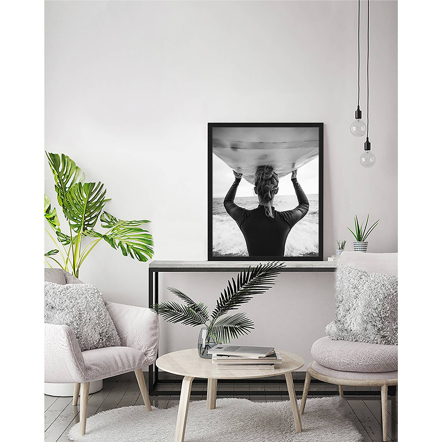 Bild Ready to surf Buche massiv / Plexiglas 53 x 63 cm
