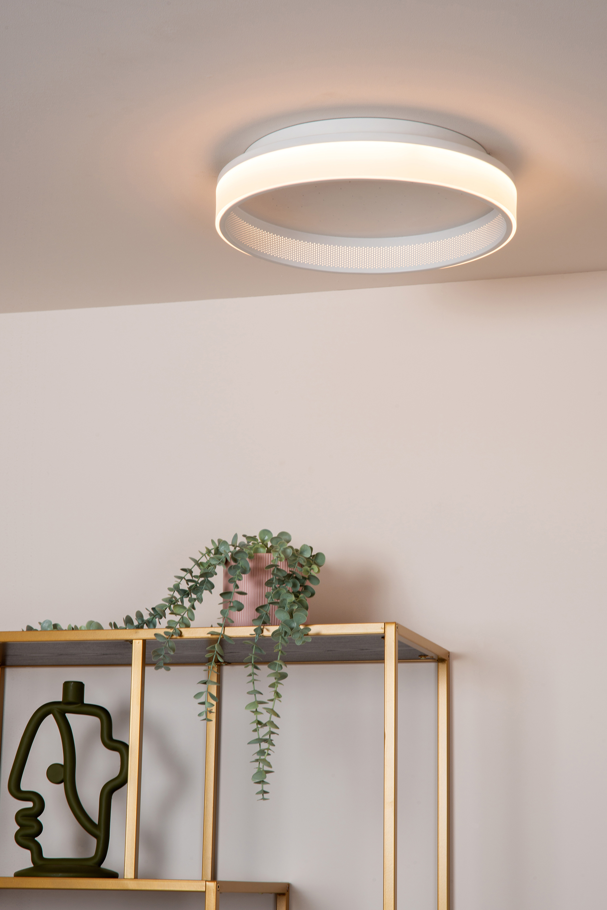 LED Deckenleuchte Estreja Stahl Weiß