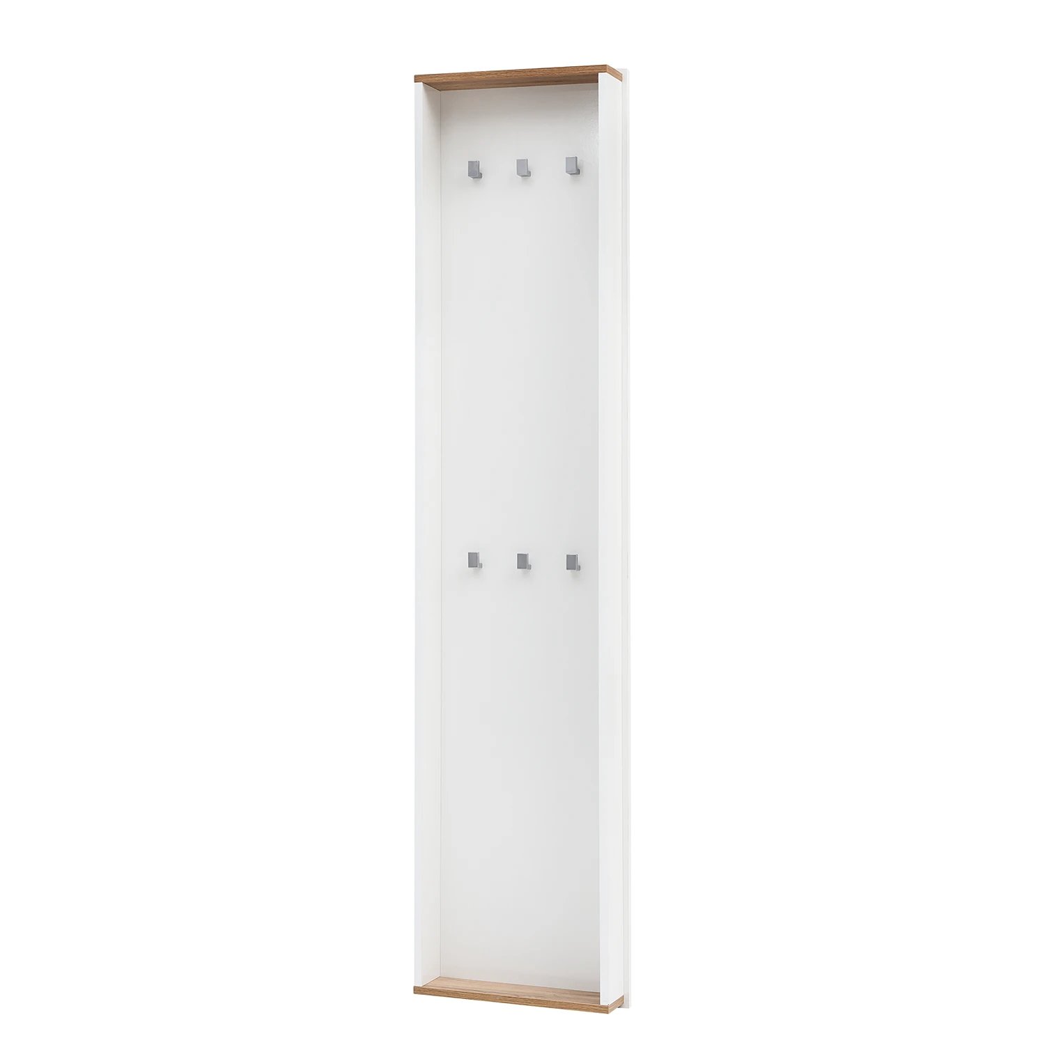 Garderobe Holz Metall Weiß