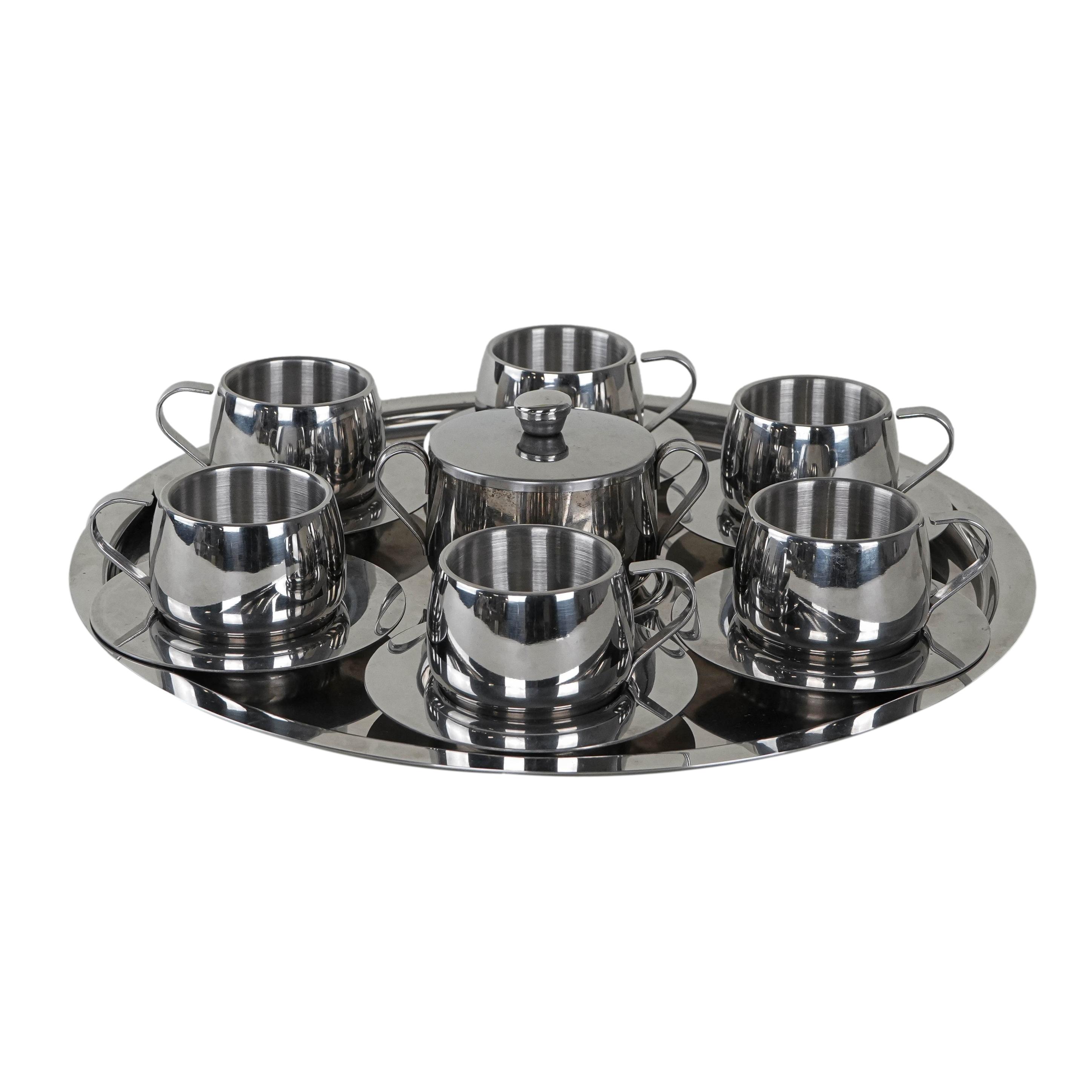 Coffee service stainless steel silver 1980s