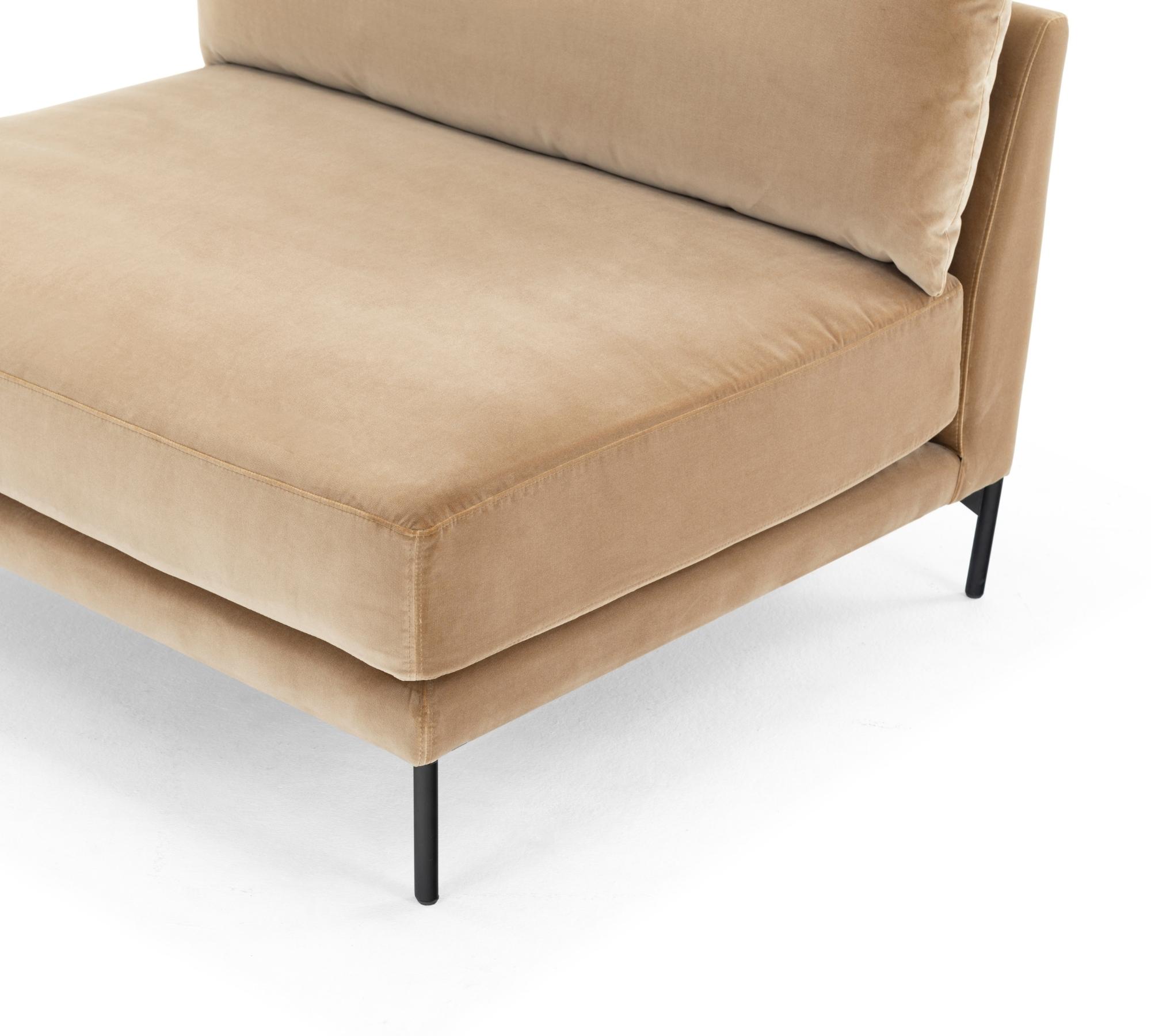 Vincent 1-Sitzer Sofamodul Velour Matt Beige