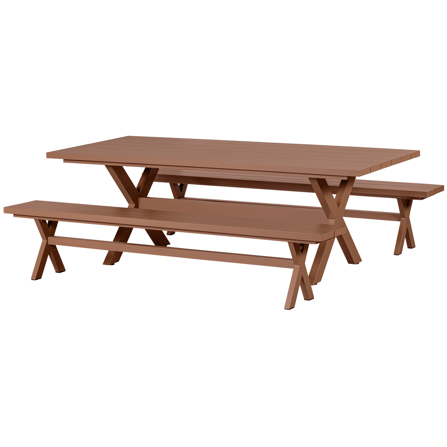 DELTA Picknickbank Aluminium Terra