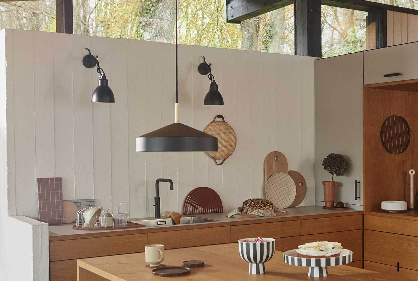 Lampada a sospensione Hatto in metallo blu