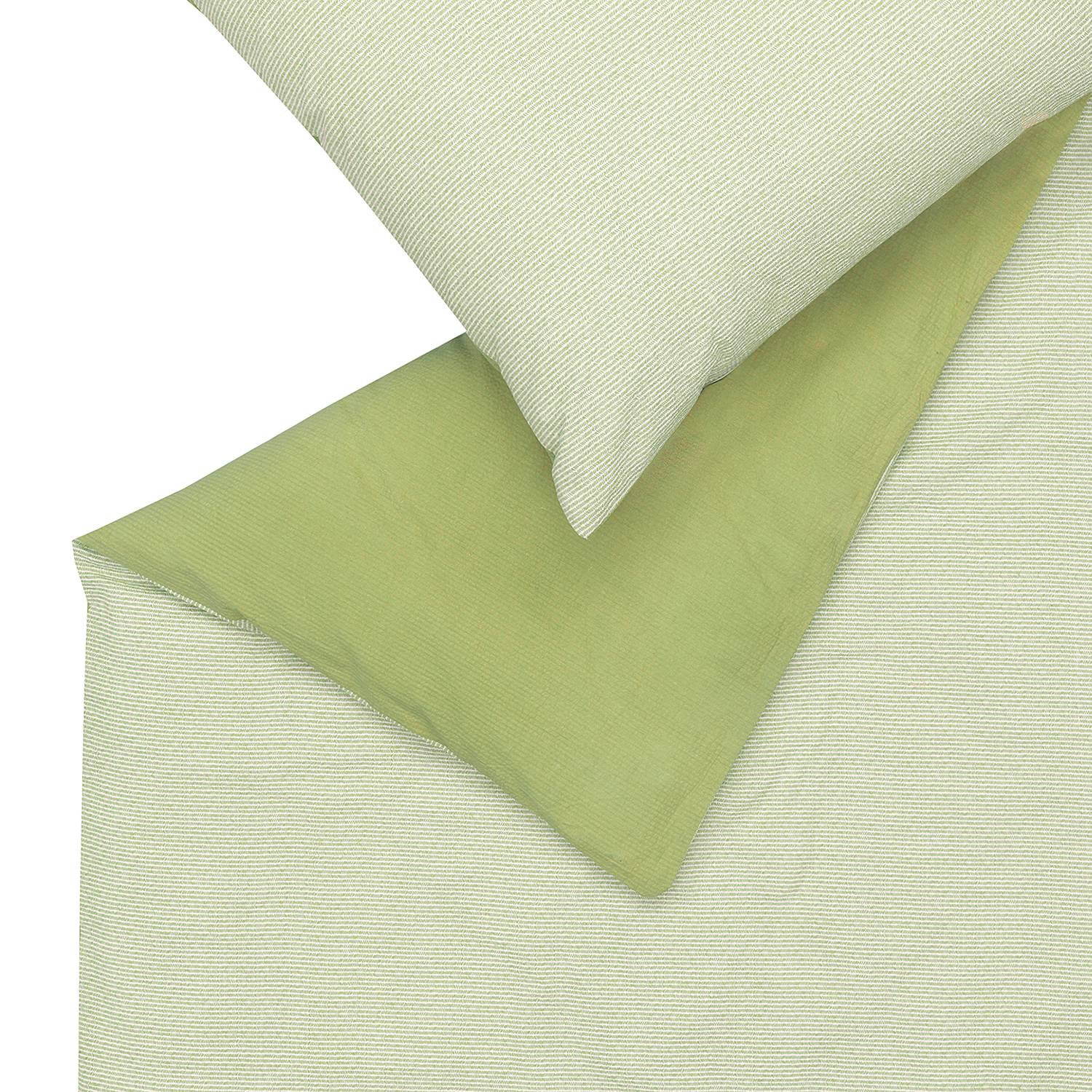Bed linen set Caja Cotton Seersucker Green 155 x 220 cm