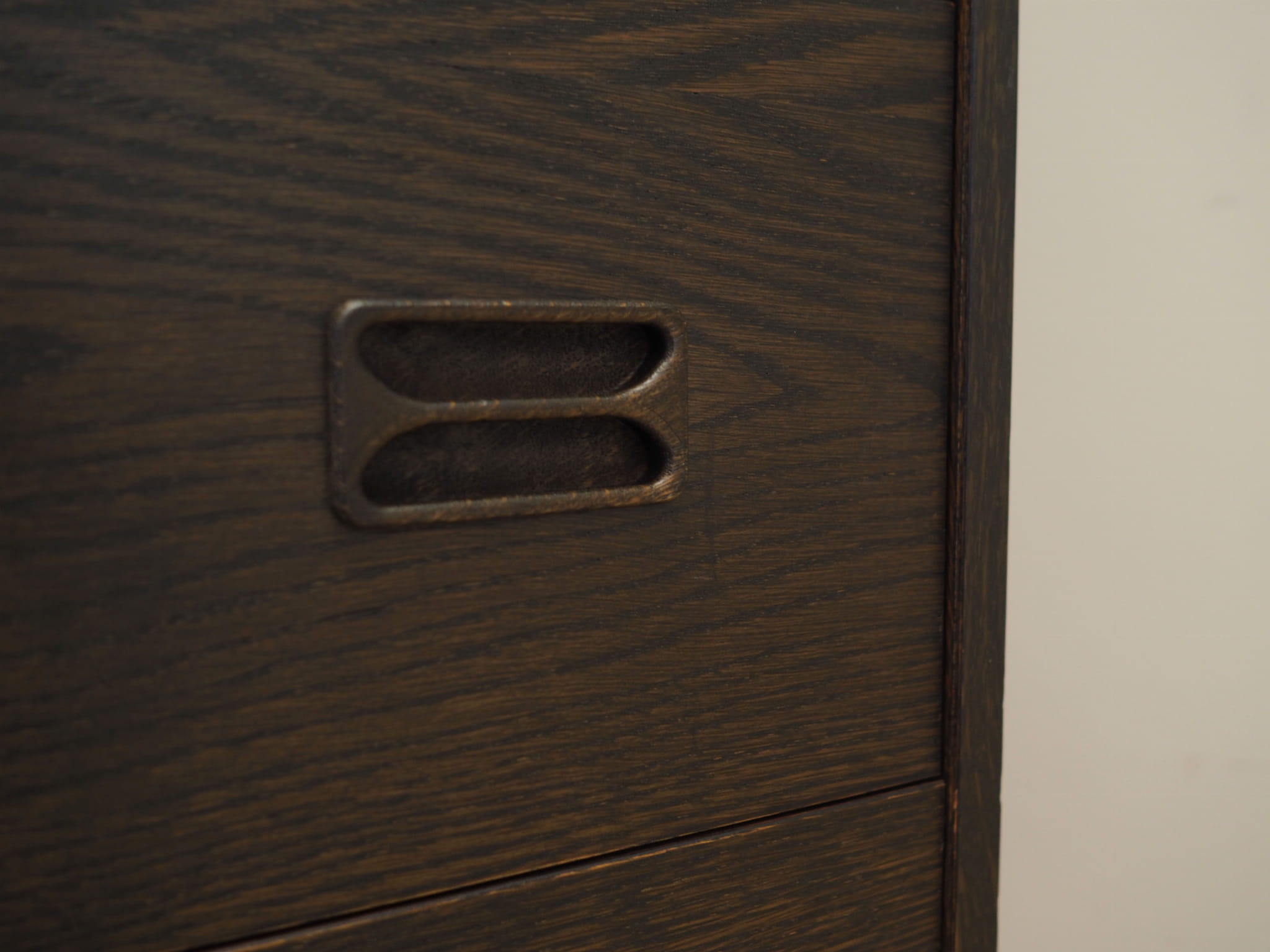 Vintage chest of drawers Oak wood Brown 1970s