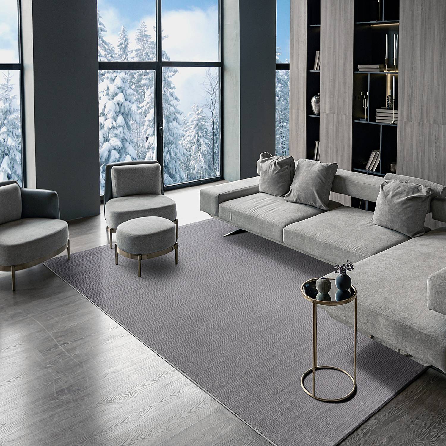 Kurzflorteppich Lima 6050 Grau