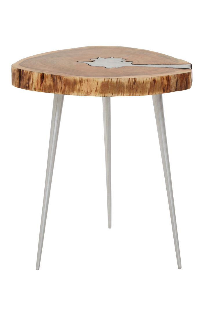 Almora Tavolino Legno di Acacia Naturale Grigio