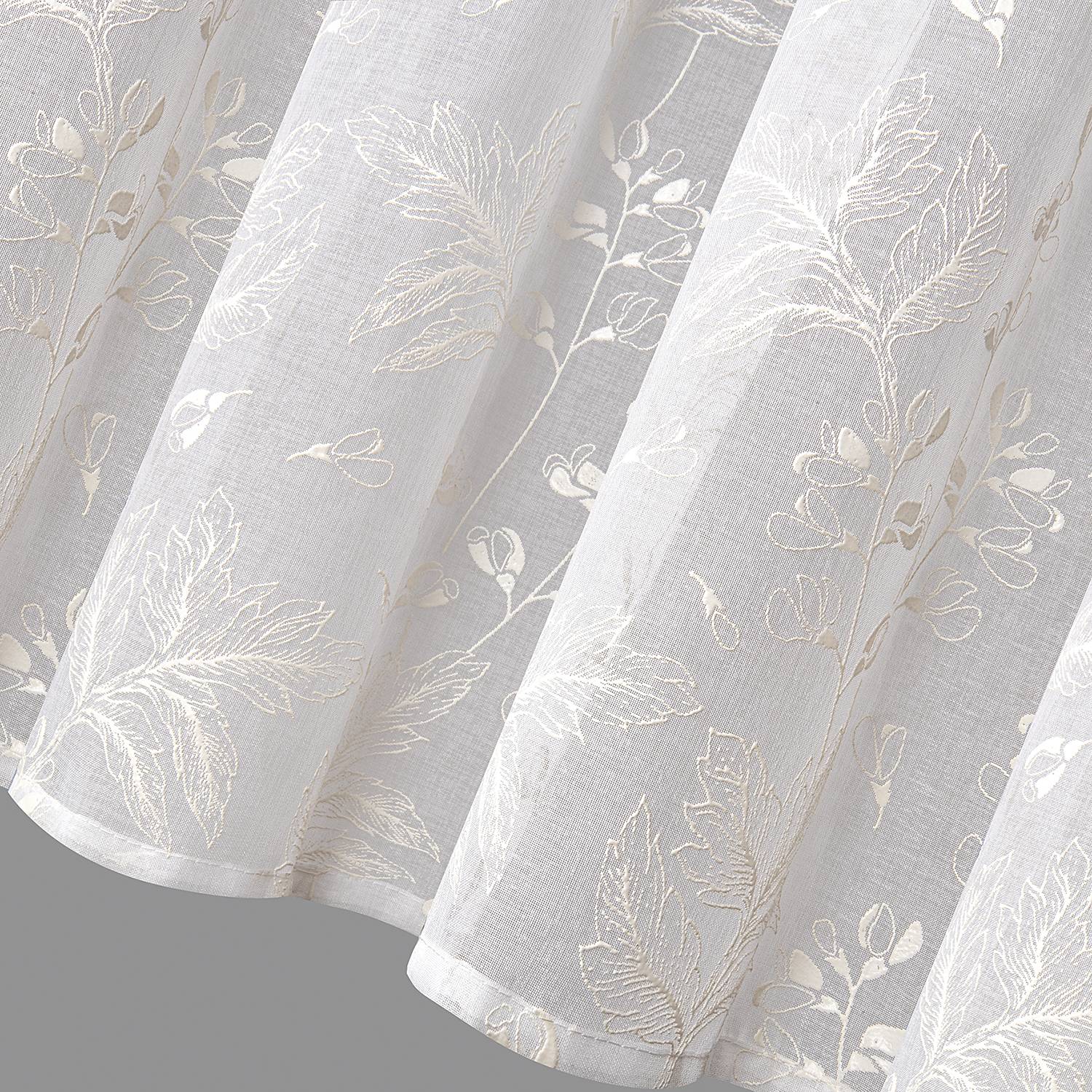 Schlaufenbistrogardine Dibus Polyester Weiß