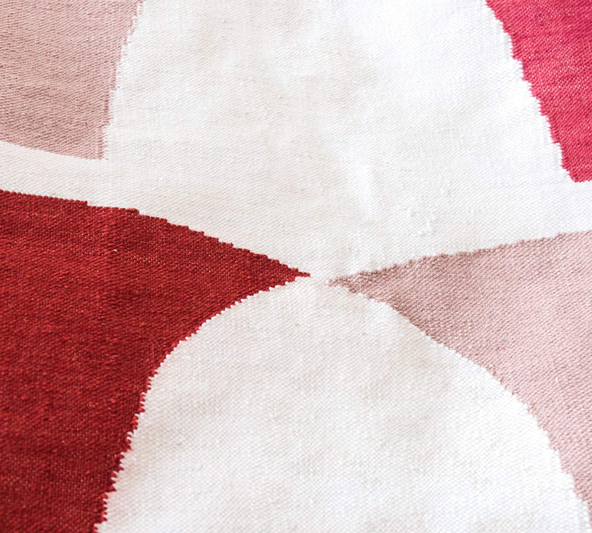 Outdoor-Kilim Teppich Rot Rosa 170 x 240 cm