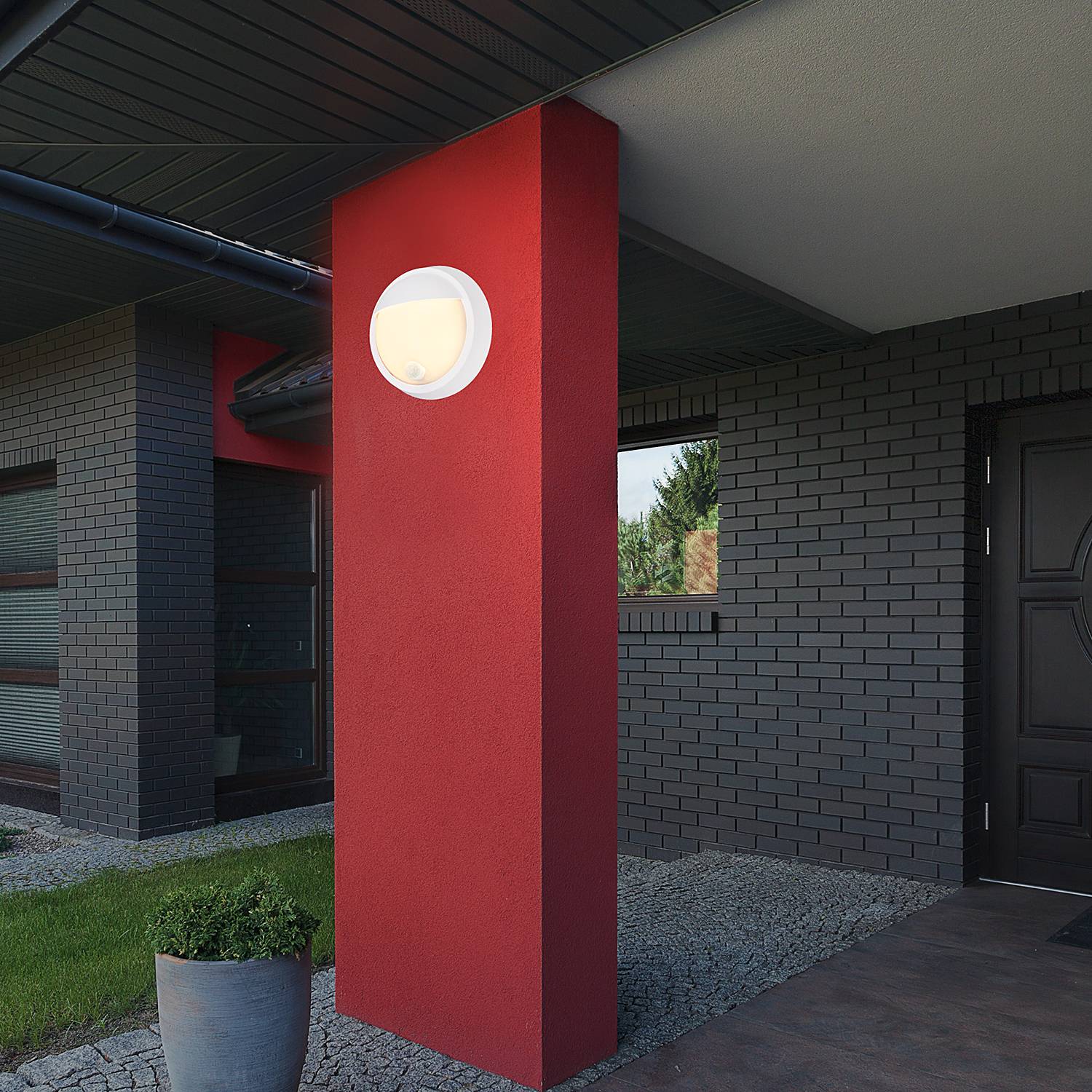 Less LED-Wandleuchte mit Sensor Aluminium Kunststoff