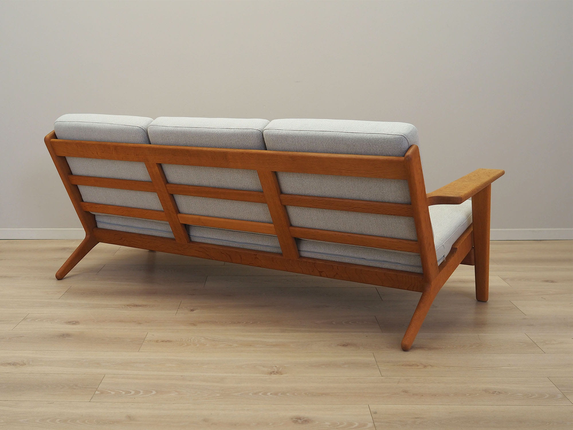 Sofa Holz Grau 1960er Jahre