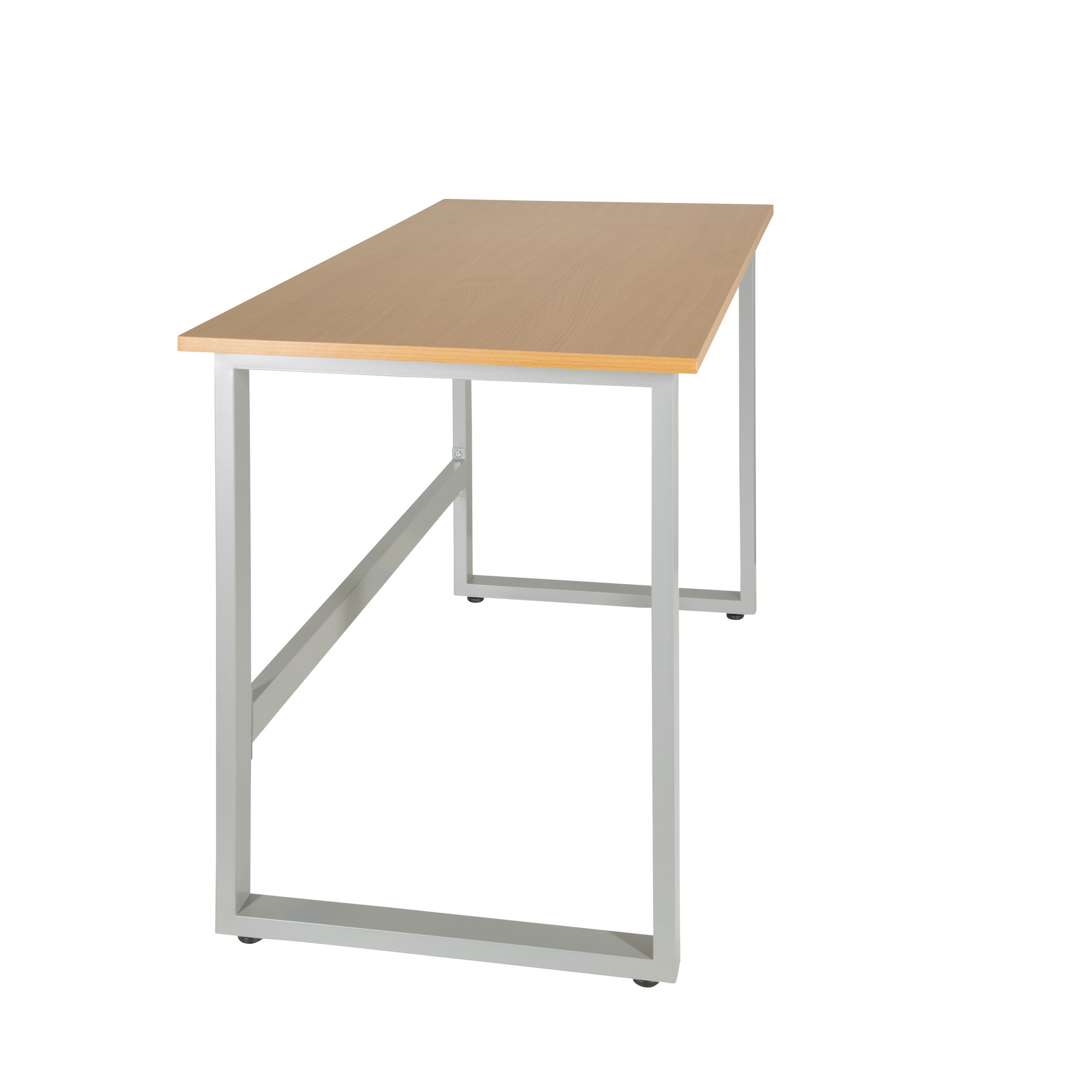 Workspace Light I Schreibtisch Buche Stahl Silber