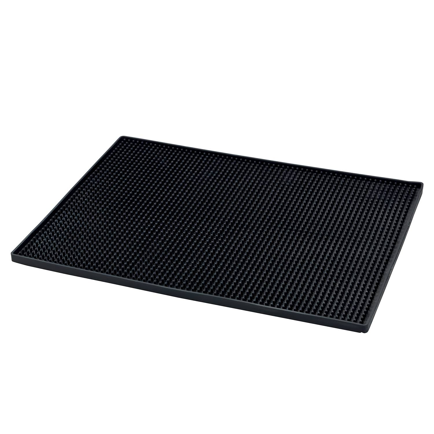 Abtropfmatte Maxi Edelstahl / Bambus Silber matt / Braun