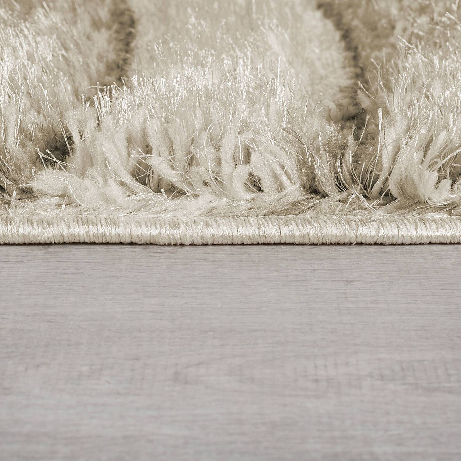 Velvet Carved Hochflorteppich Beige 80 x 150 cm