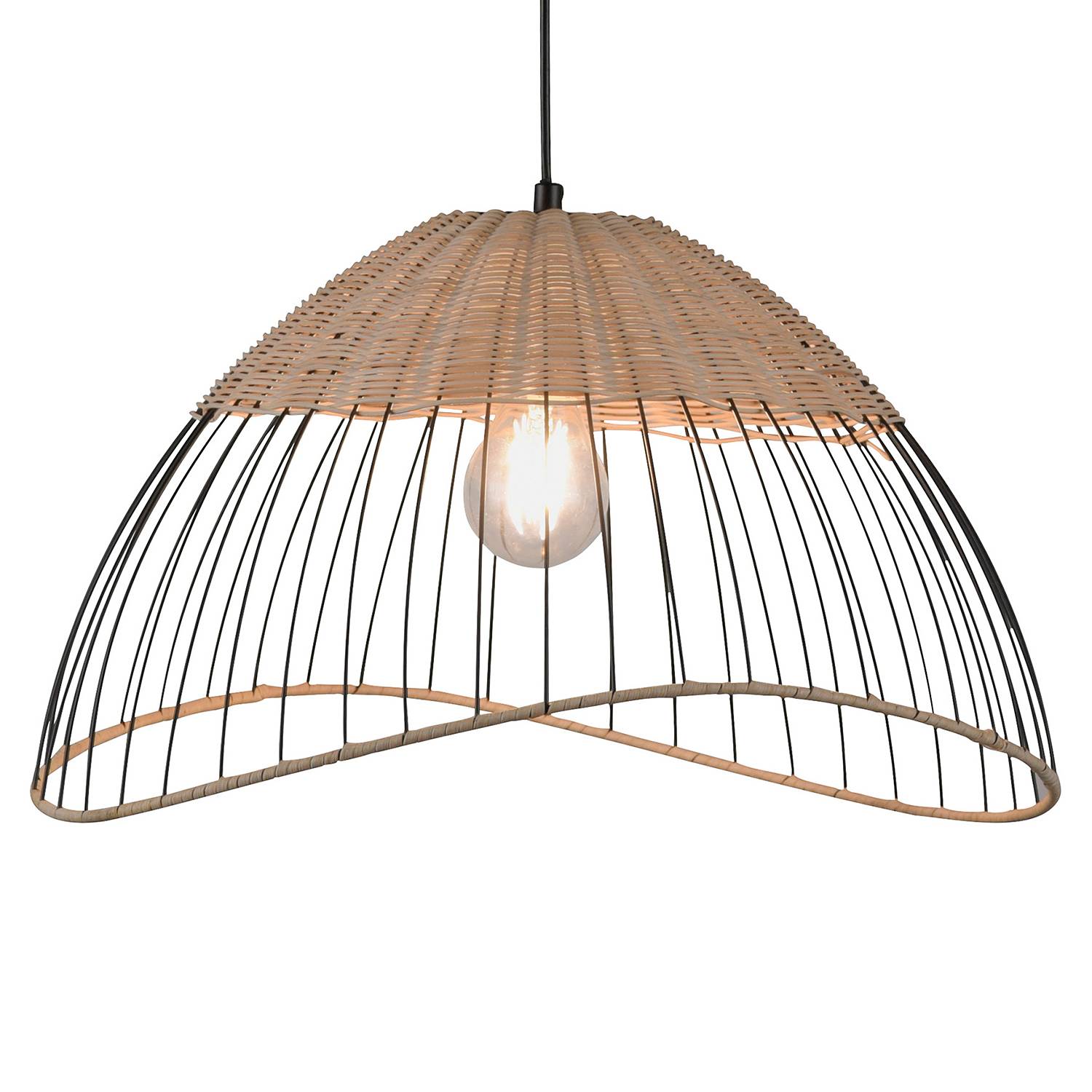 Pendant lamp Reed II Rattan Beige
