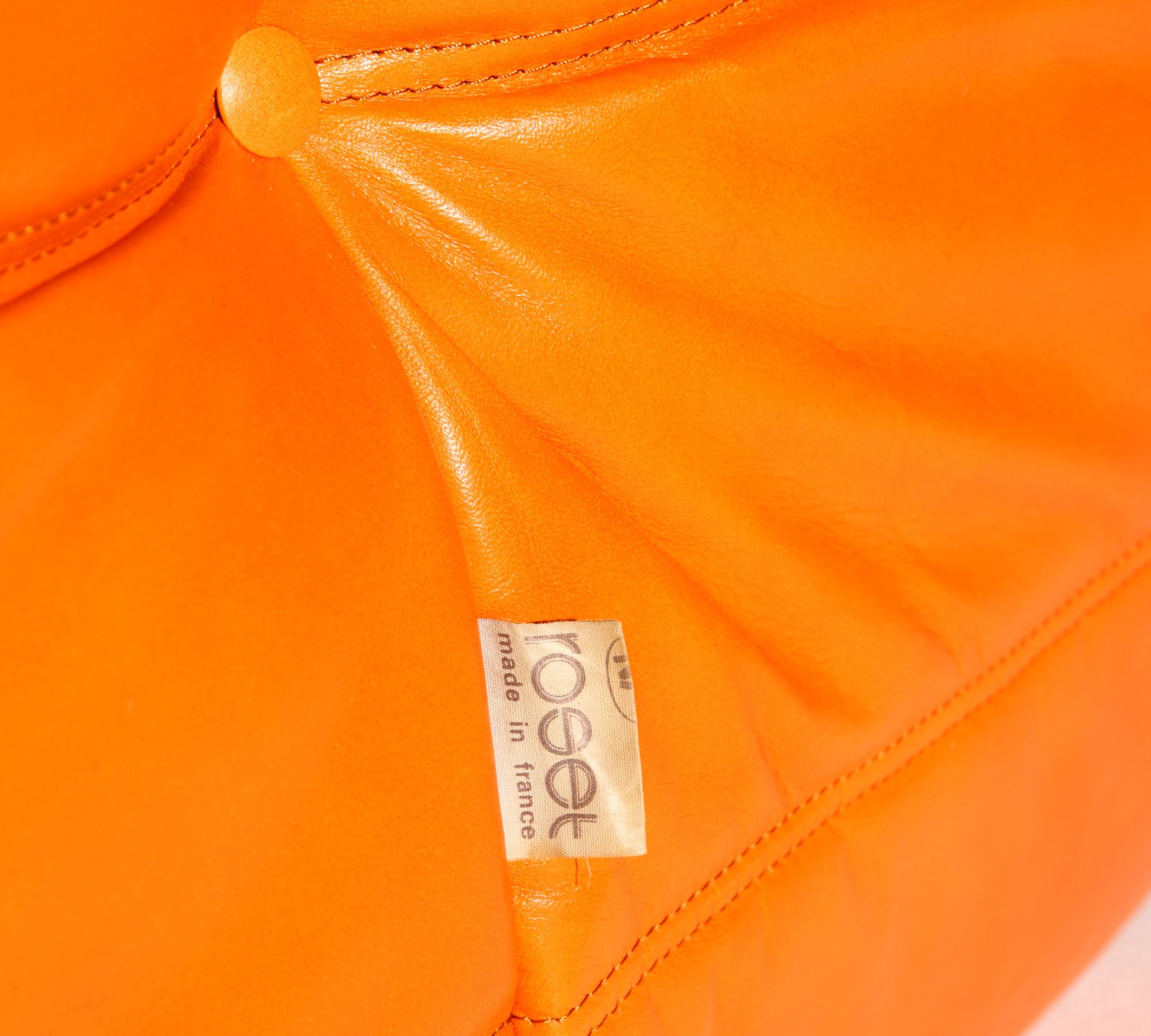 Togo Sofa 3-Sitzer in Premium Leder Orange