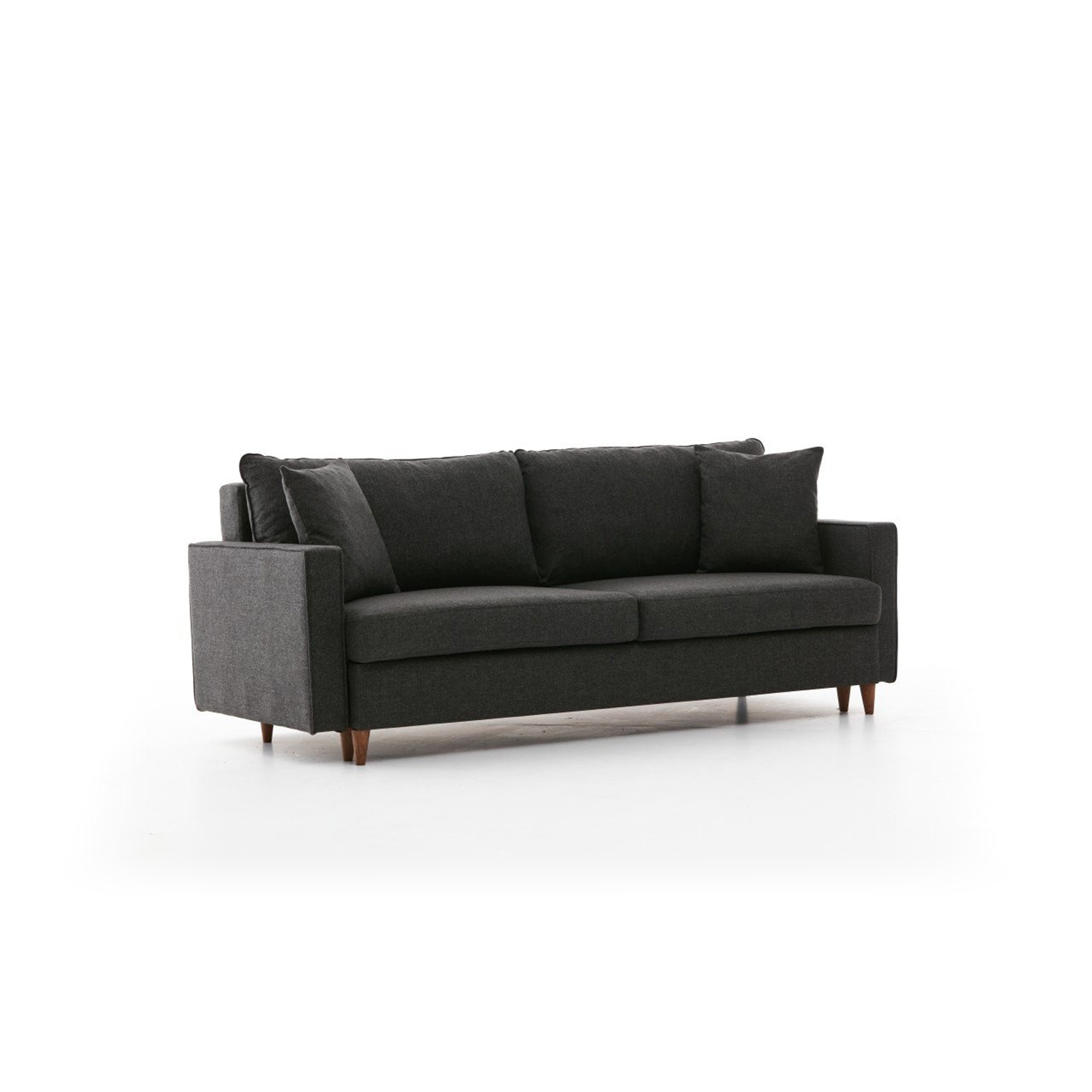 Schlafsofa 3-Sitzer Textil Anthrazit