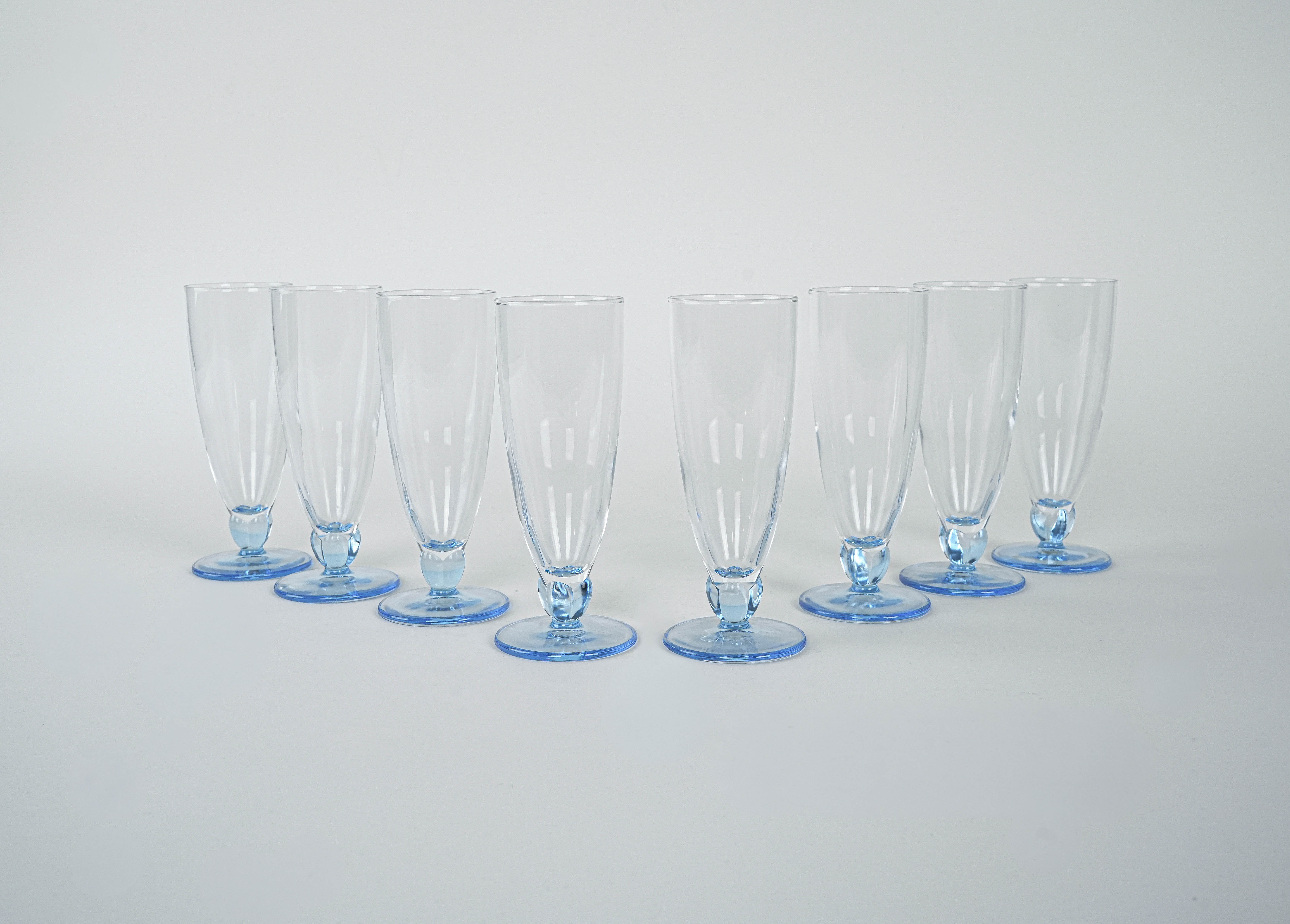 Sekttulpen-Set Transparent 1980er Jahre