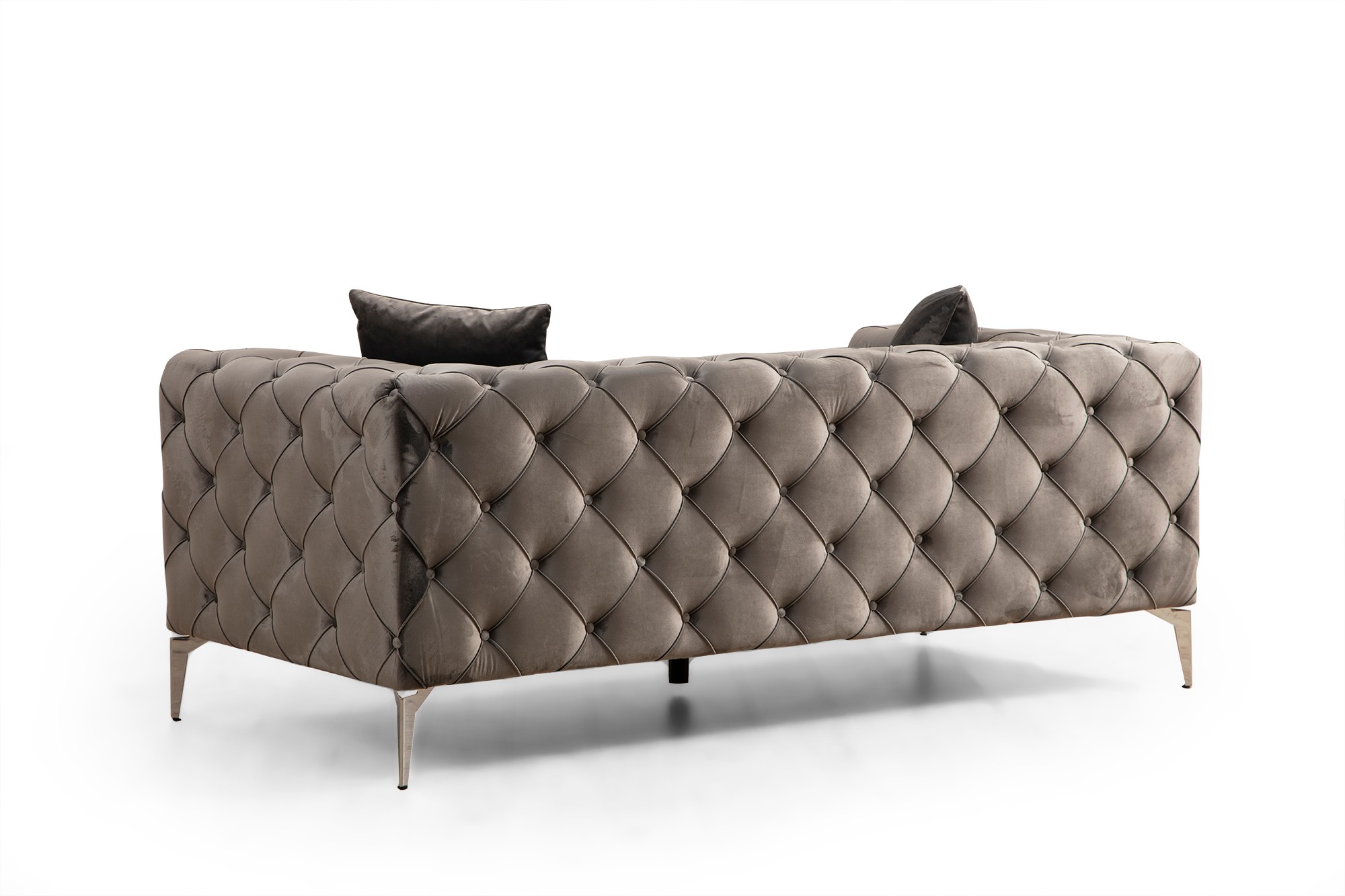 Elegantes Sofa 2-Sitzer Anthrazit