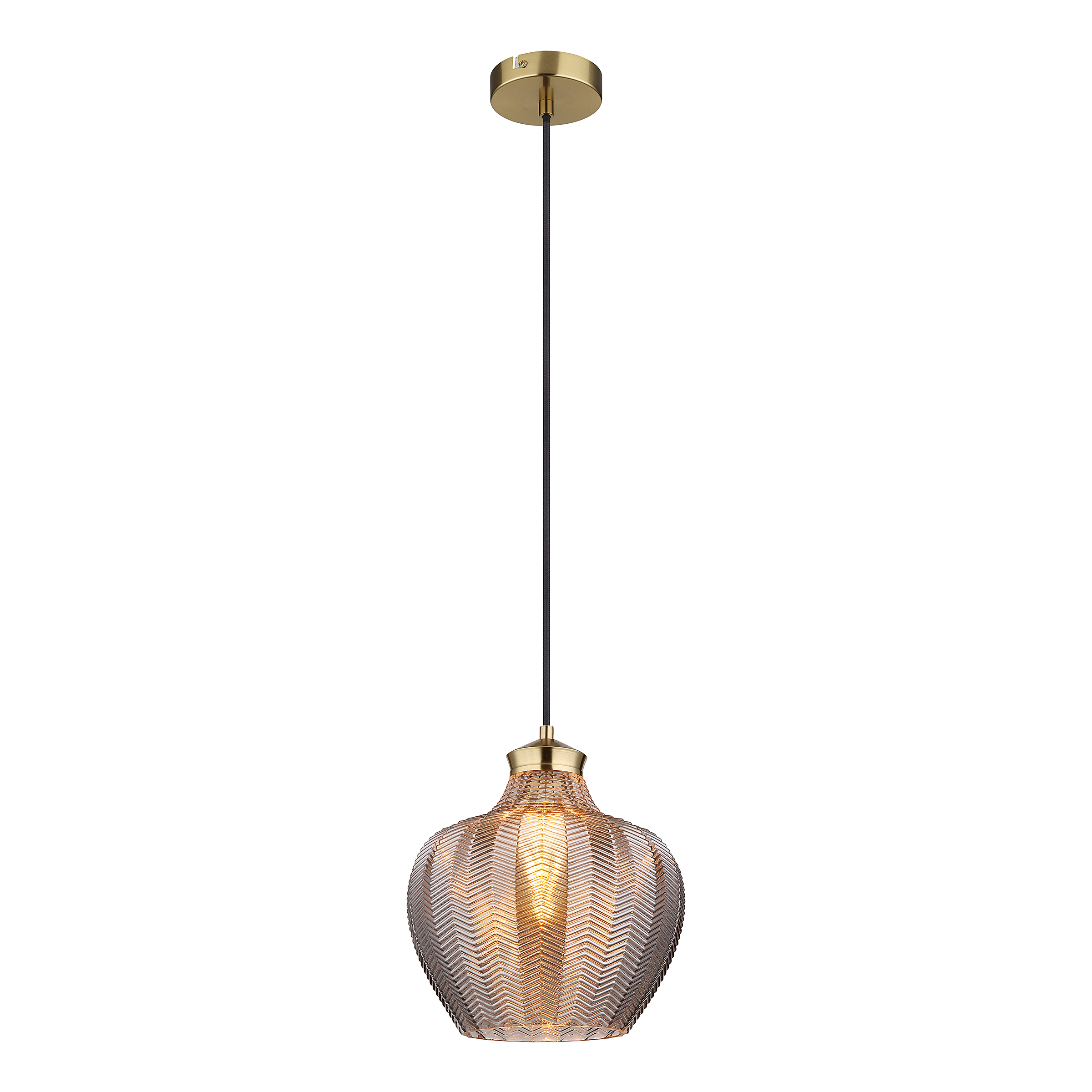 Pendelleuchte Jessica Typ D Rauchglas Eisen