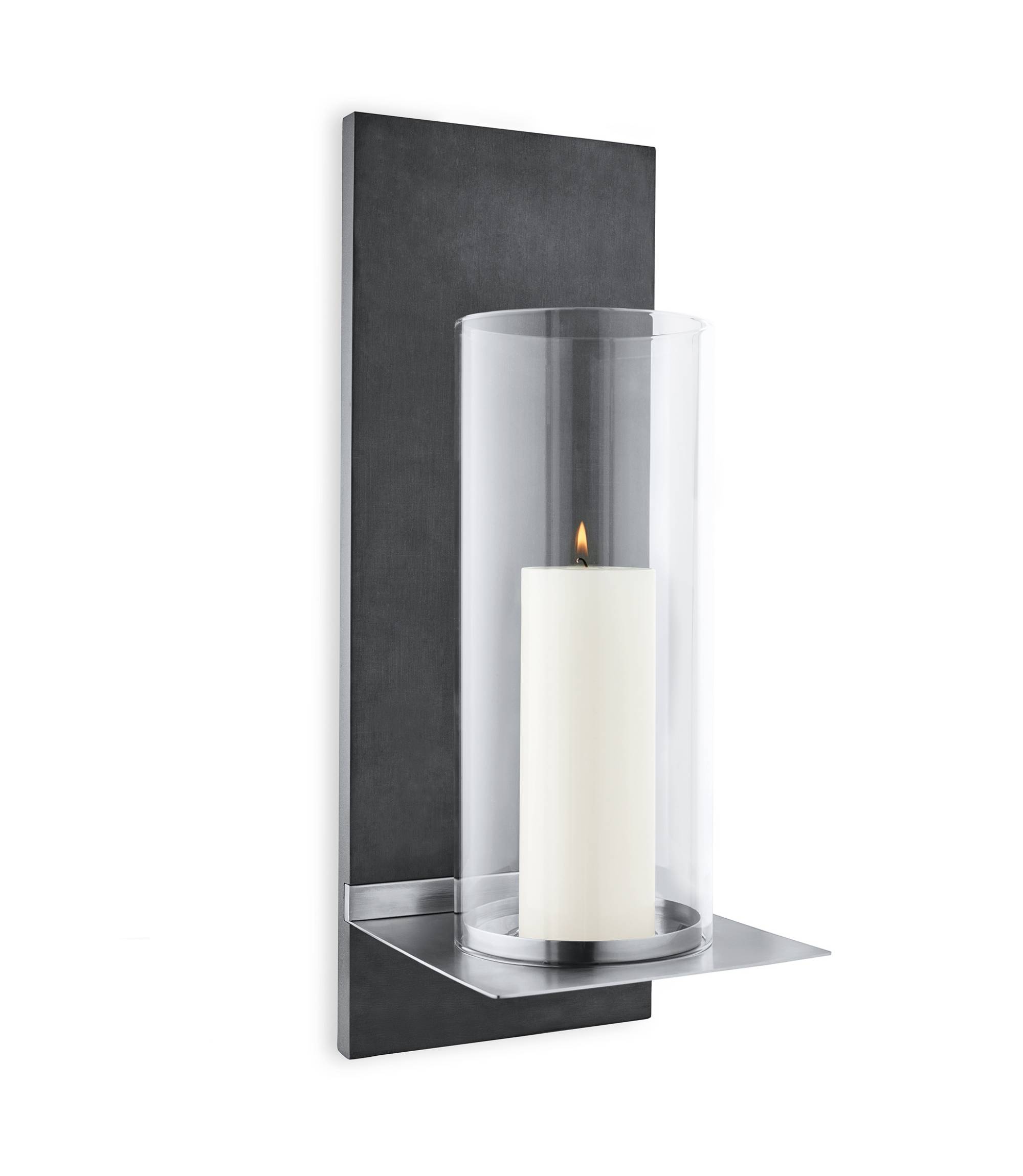 Finca Wandleuchter Klarglas Edelstahl Matt