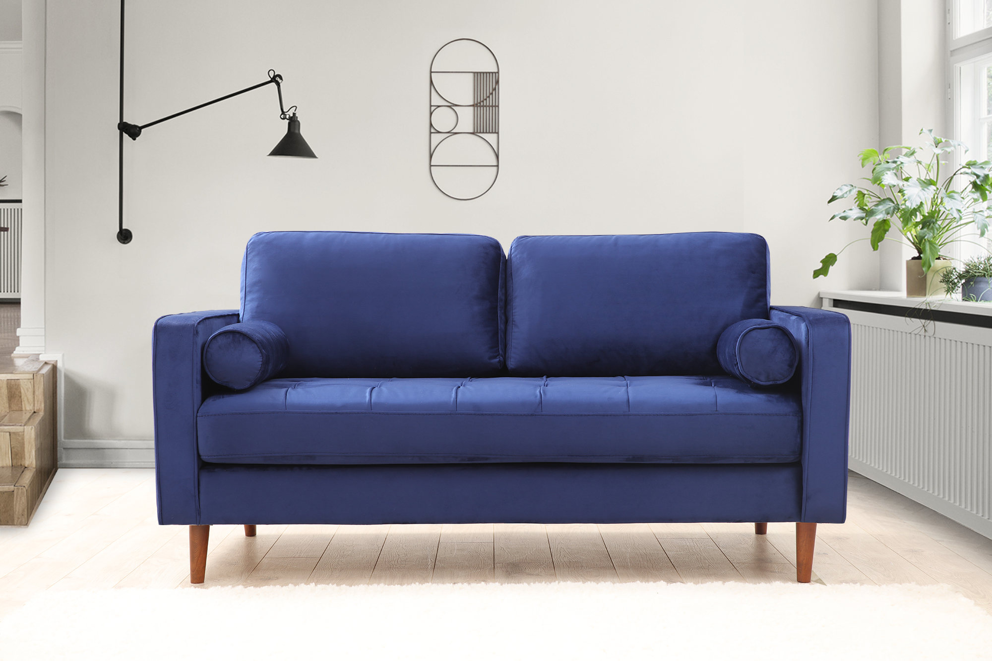 Rome 2-seater sofa navy blue
