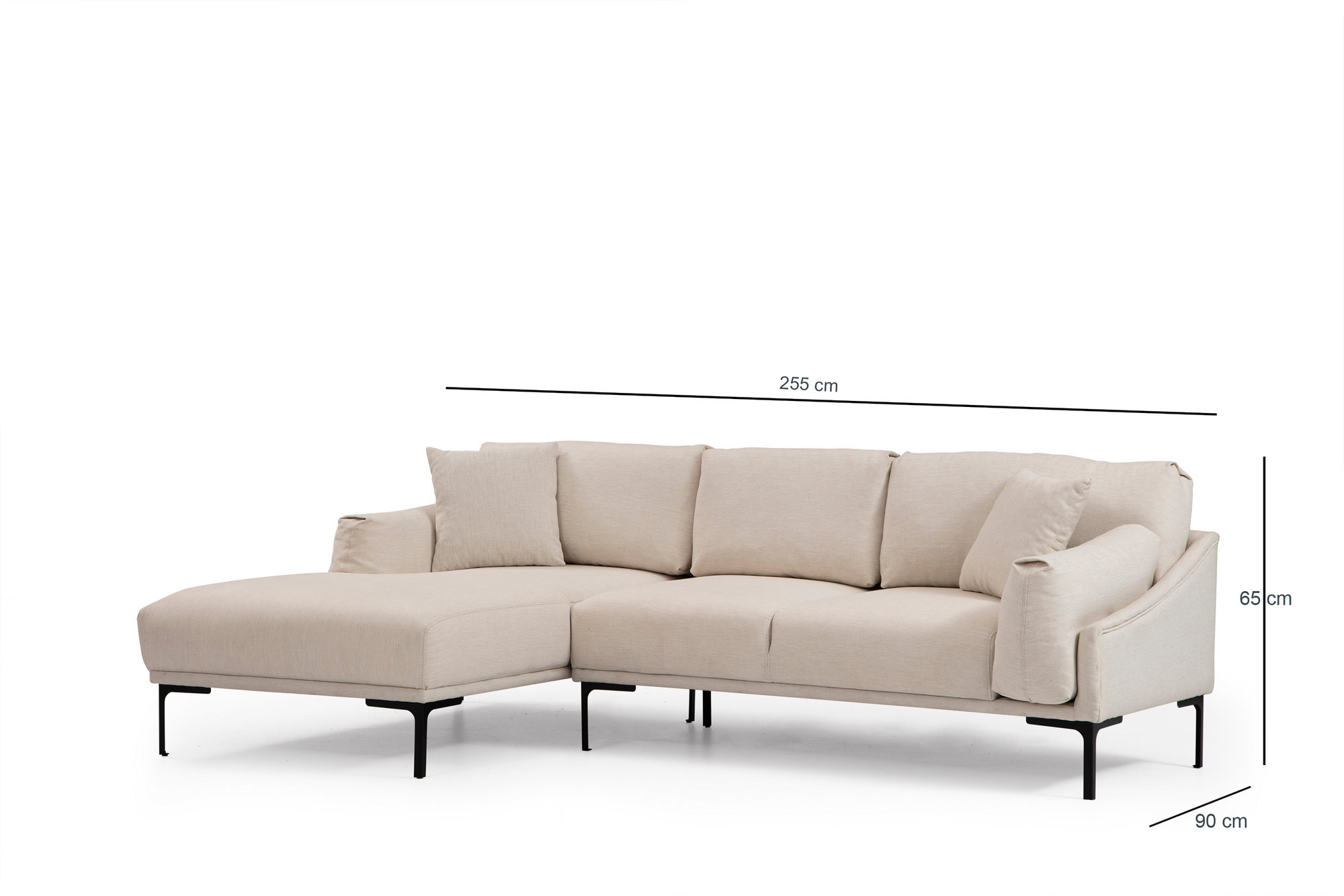Leo Links Ecksofa Creme