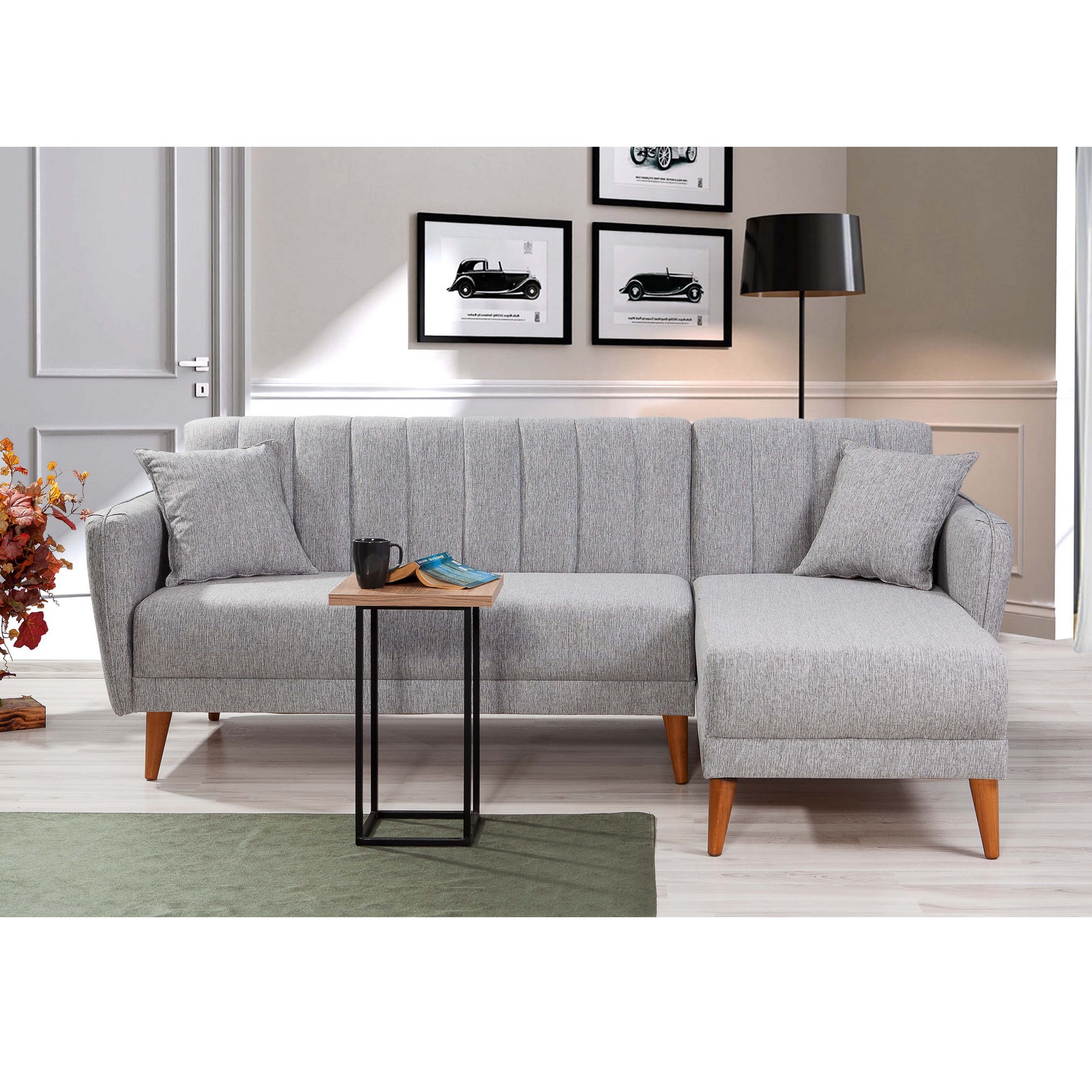 Aqua Corner Schlafsofa Rechts Grau