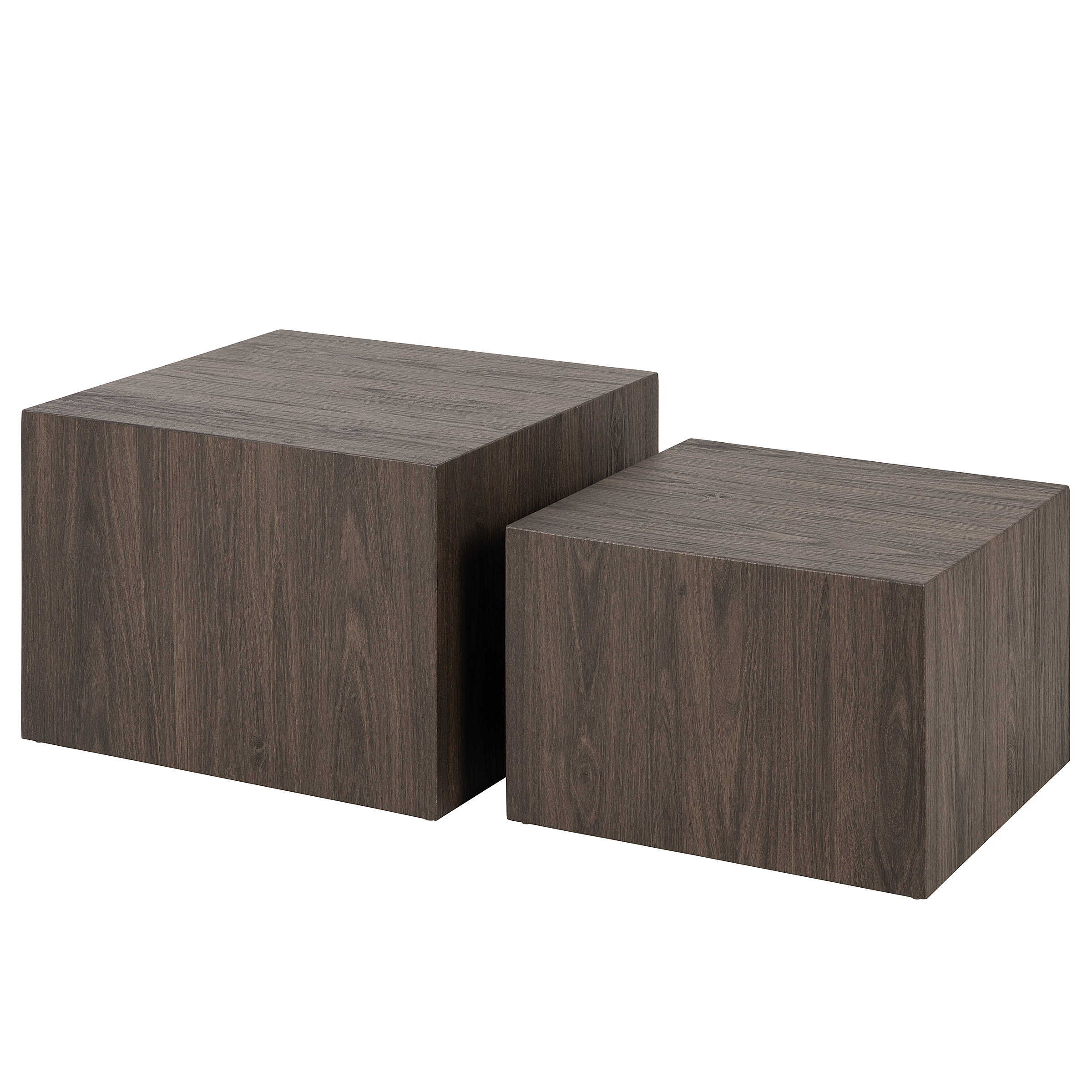 Coffee Table Sukatari Set of 2 Dark Oak Decor
