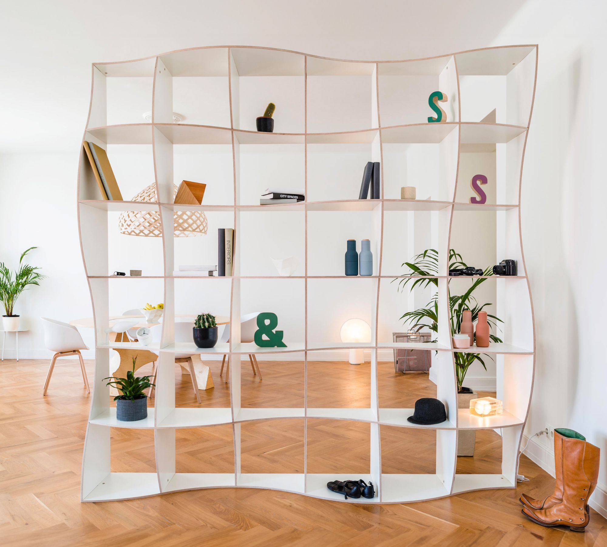 DUNE Bücherregal L Holz Weiß