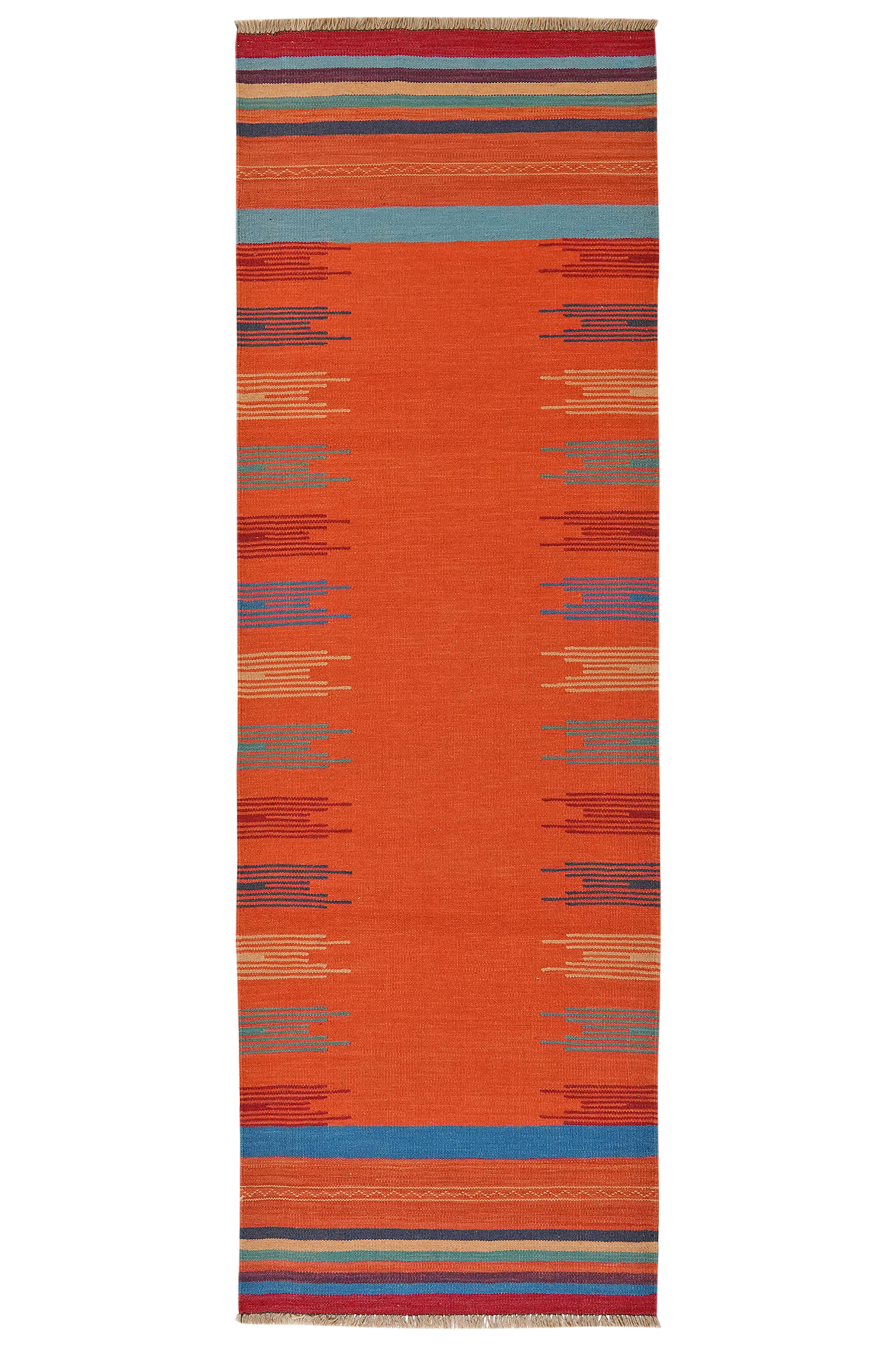 Kilim Gashgai Teppich Wolle Orange