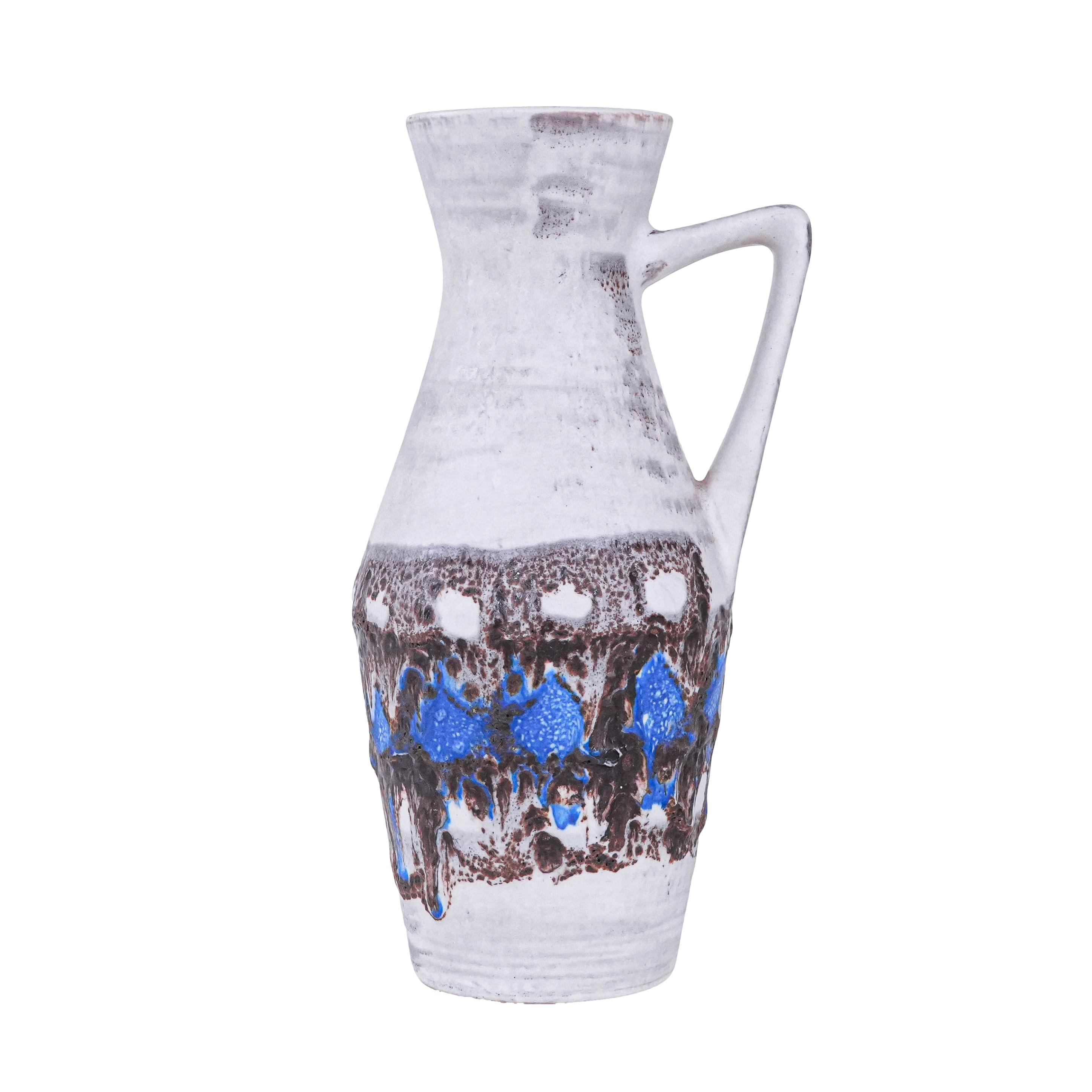 Keramikvase mit Henkel 1960er Jahre